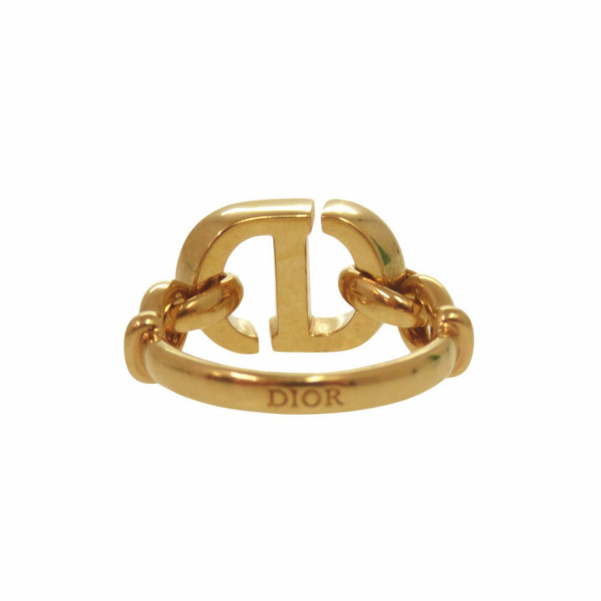 Christian Dior Gold Gold Plating Band Ring (Pre-Owned)