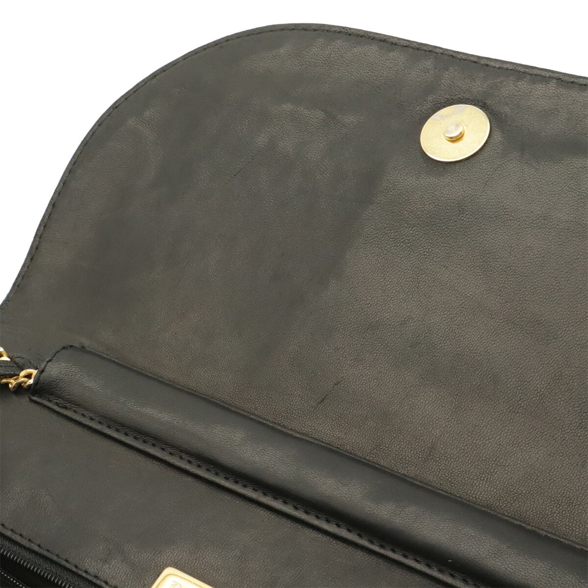 Bally Black Leather Pochette Shoulder Bag (Pre-Owned)