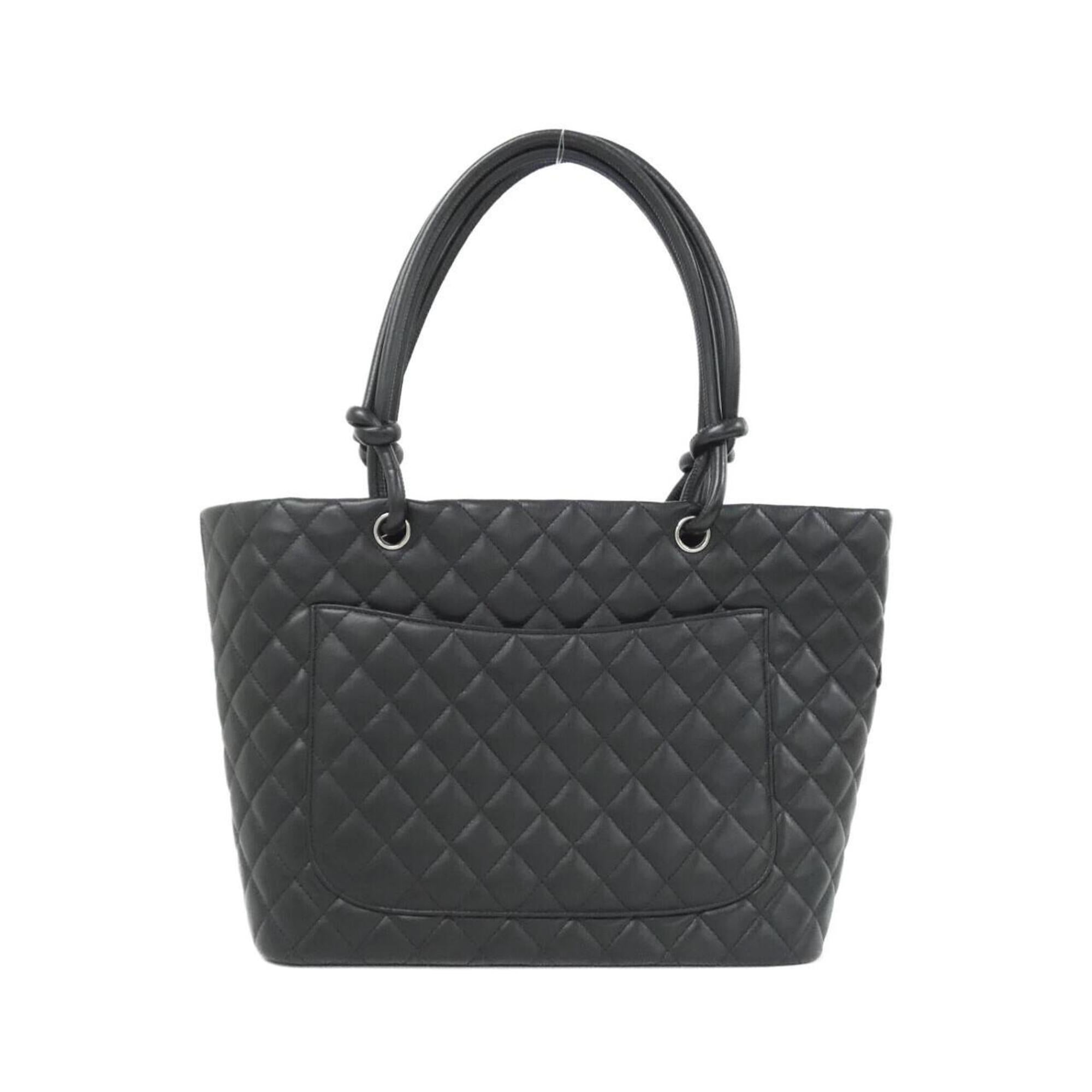 Chanel Black Leather Handbag (Pre-Owned)