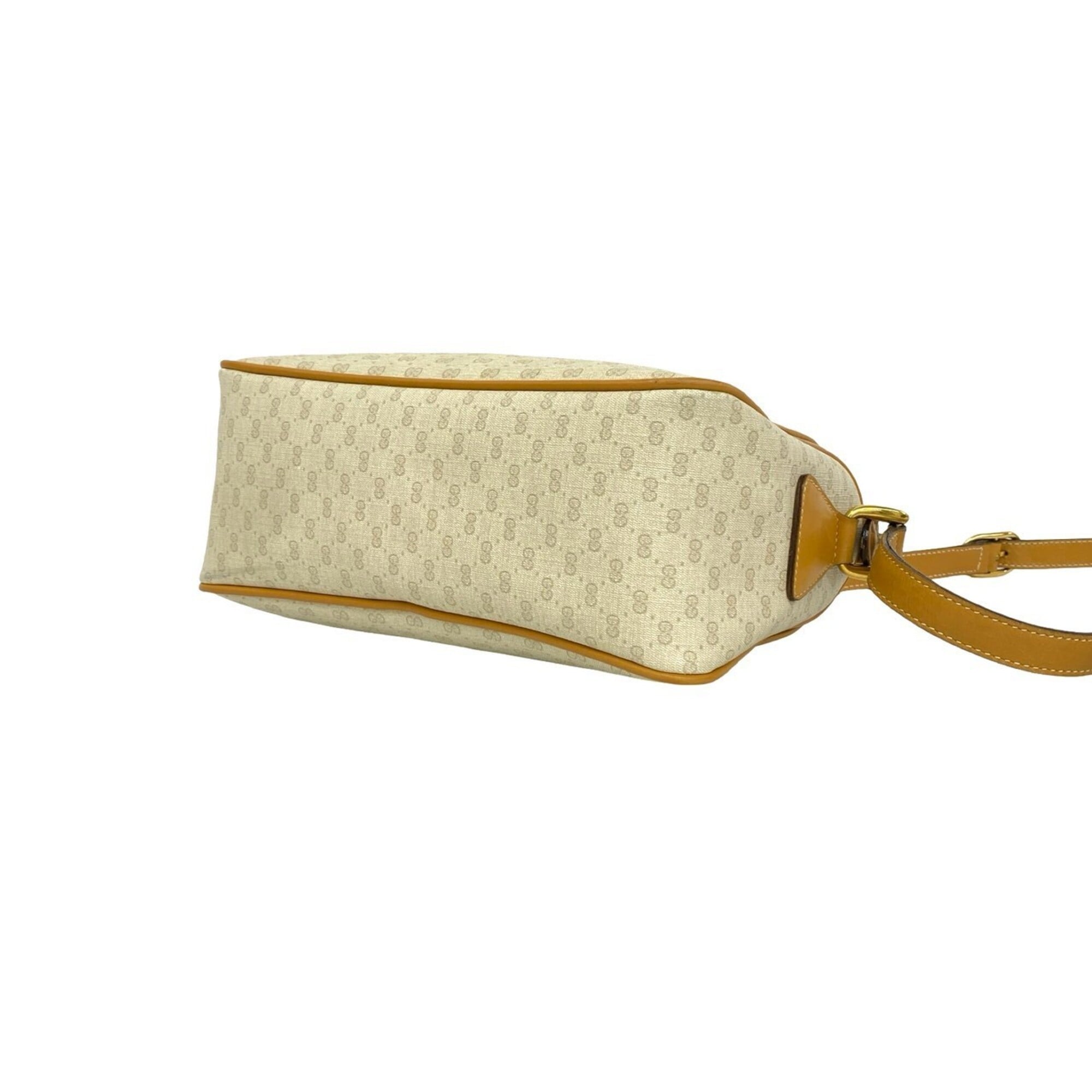 Gucci Brown Ivory Leather Pvc Shoulder Bag (Pre-Owned)