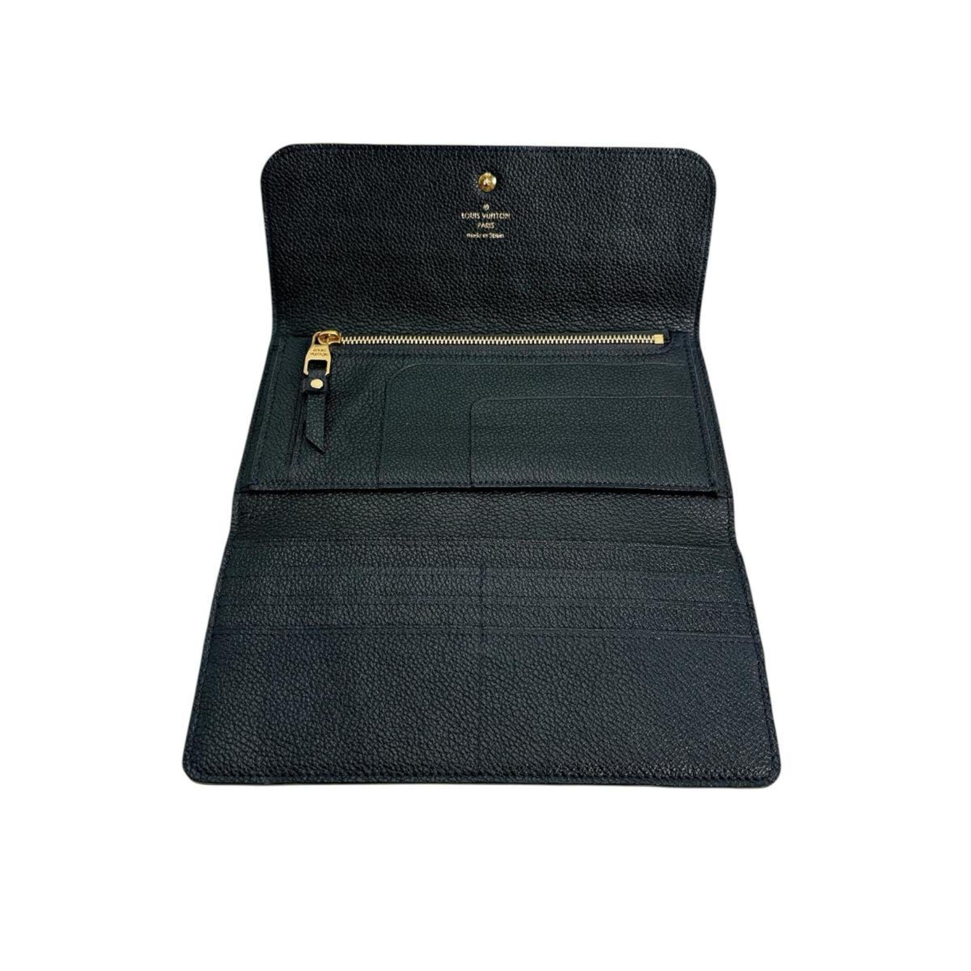 Louis Vuitton Infini Navy Monogram Empreinte Long Wallet (Tri-Fold) (Pre-Owned)