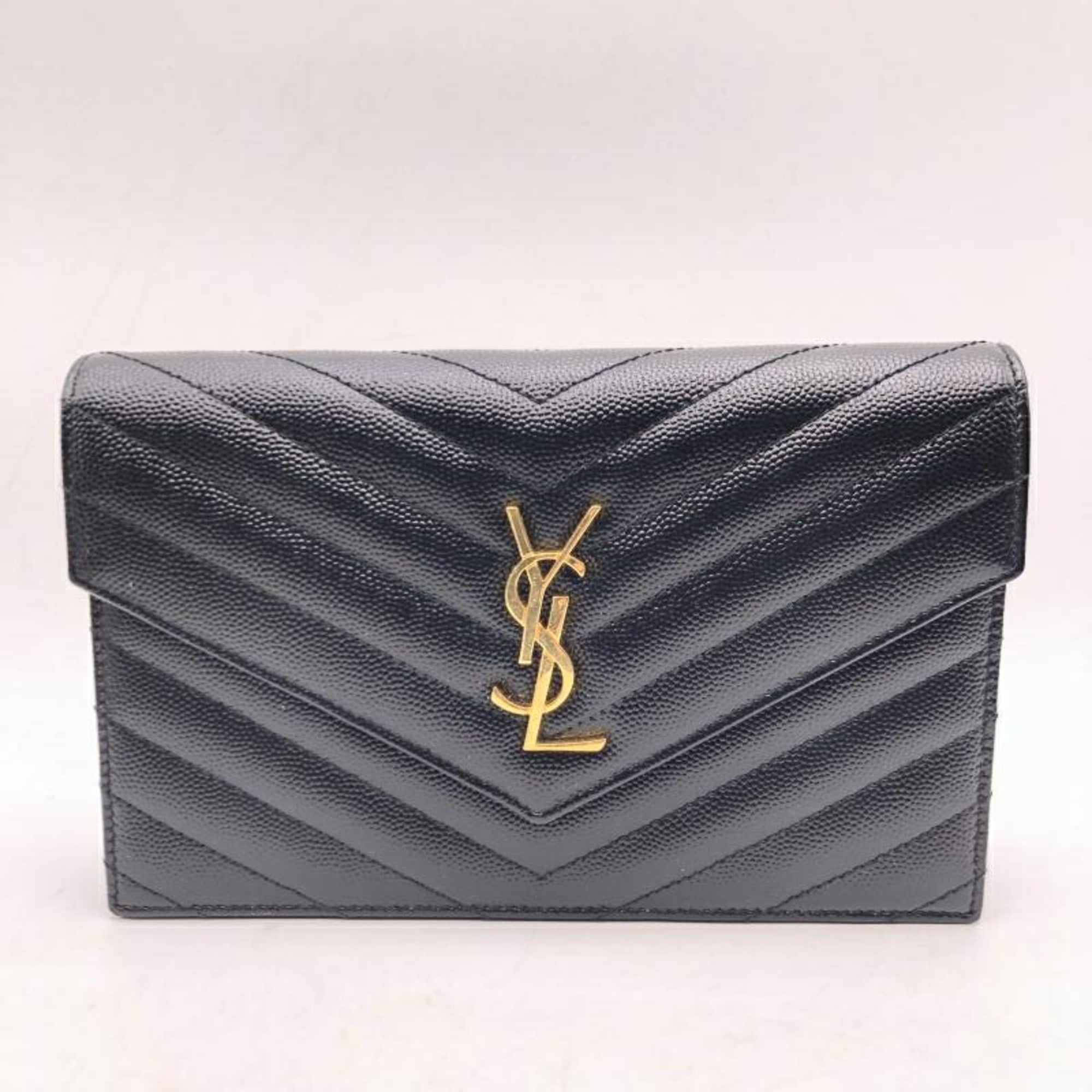 Yves Saint Laurent Black Chain/Shoulder Wallet (Pre-Owned)