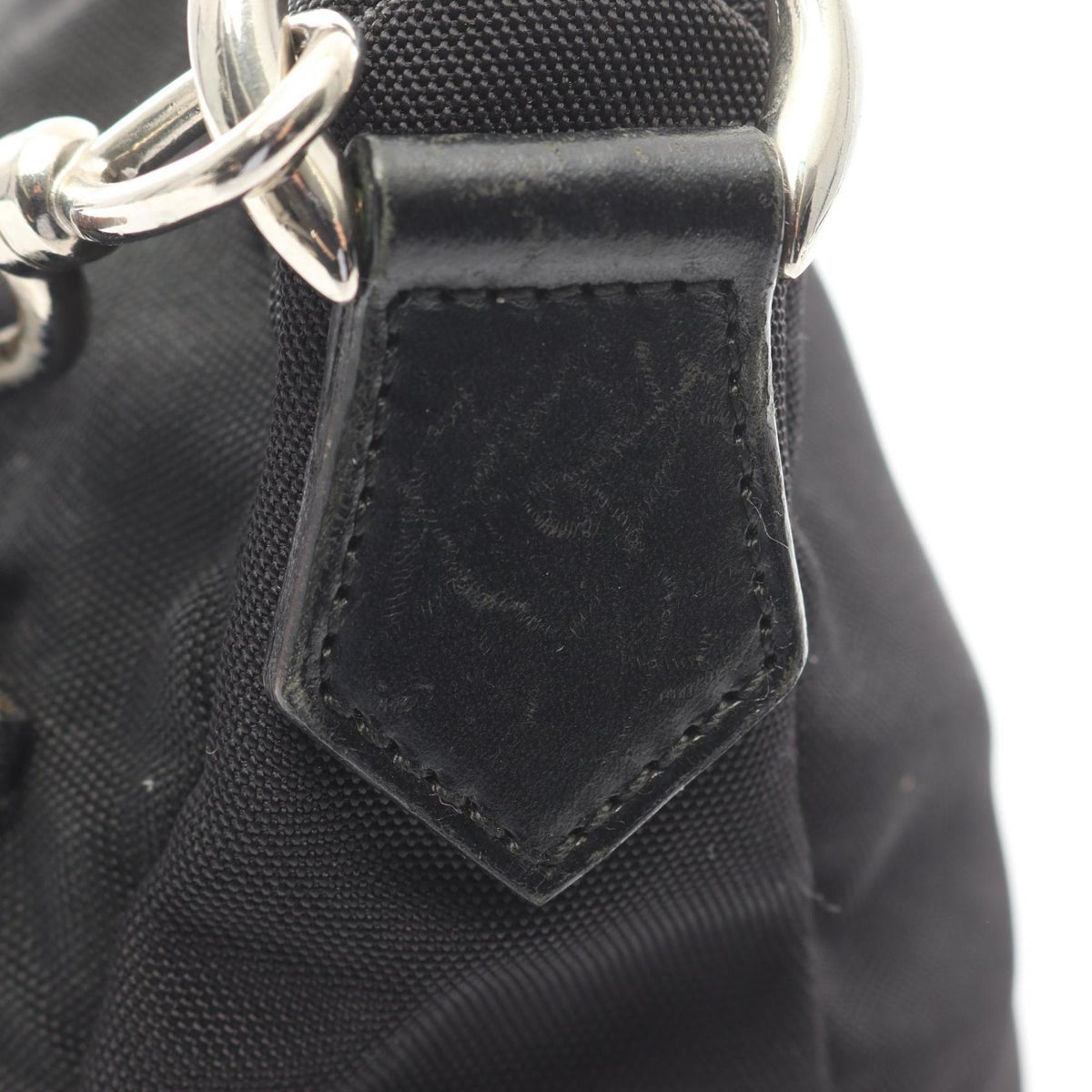 Gucci Black Canvas Leather Handbag Shoulder Bag (Pre-Owned)
