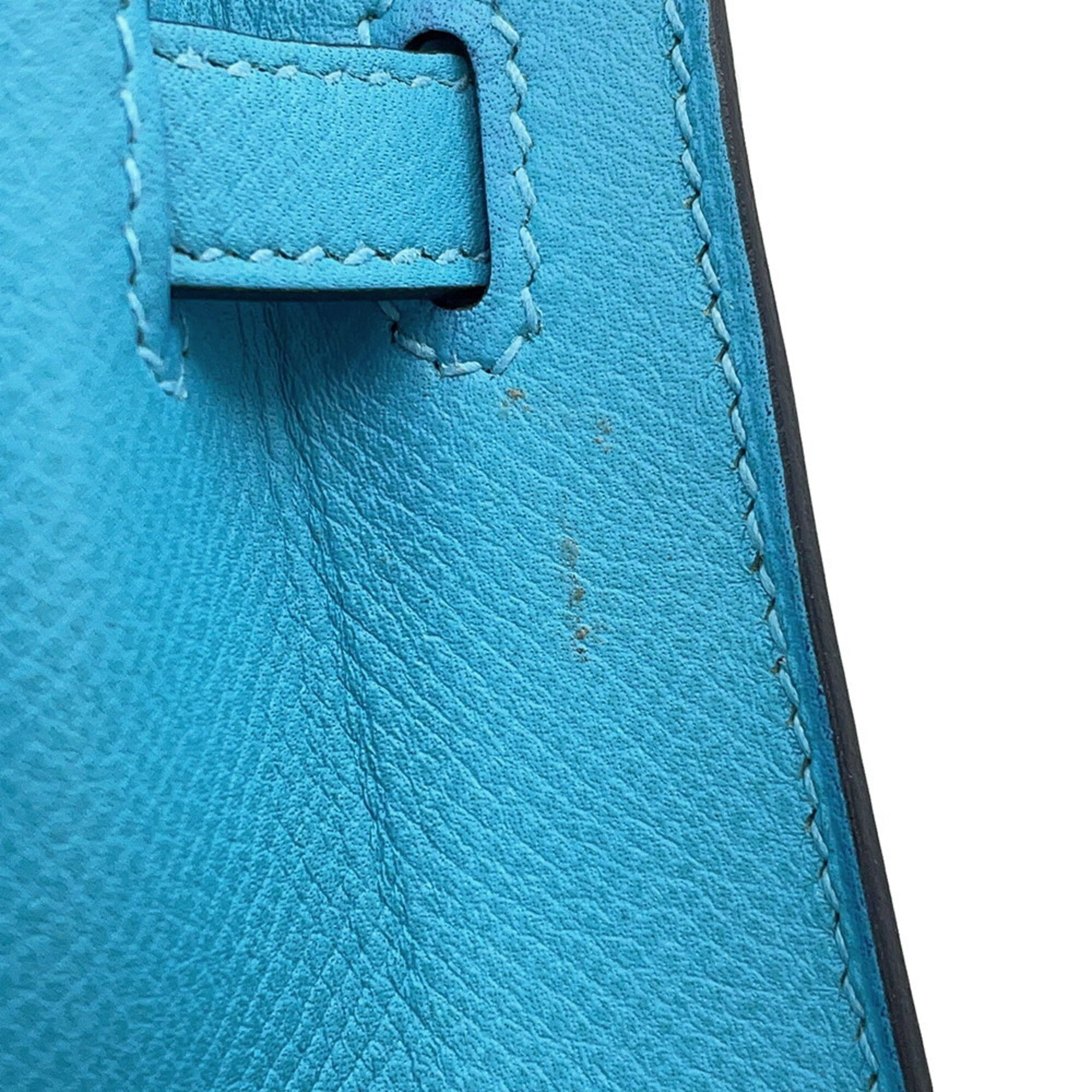 Hermes Blue Epsom Leather Handbag (Pre-Owned)