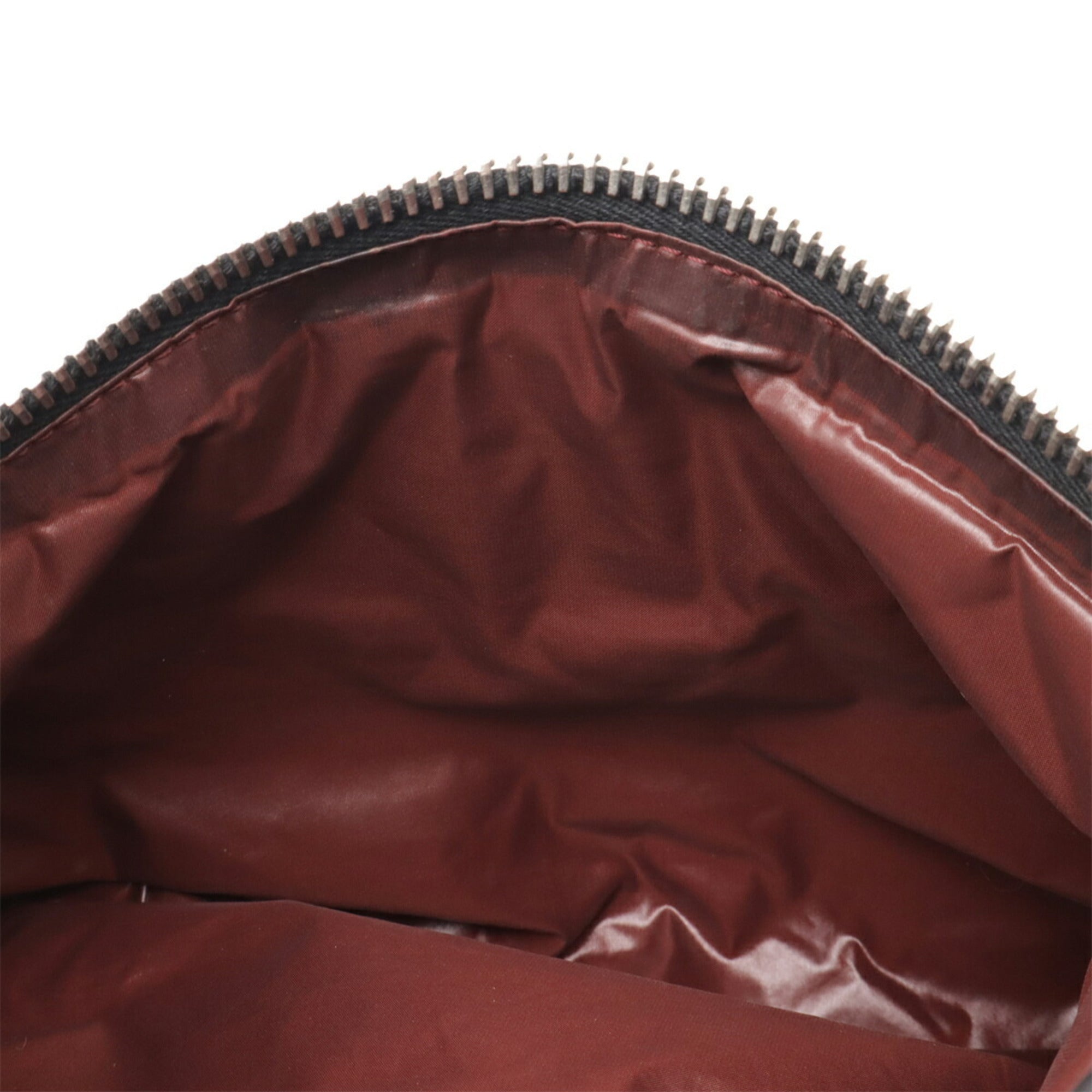 Chanel Black Bordeaux Nylon Leather Shoulder Bag Tote Bag (Pre-Owned)