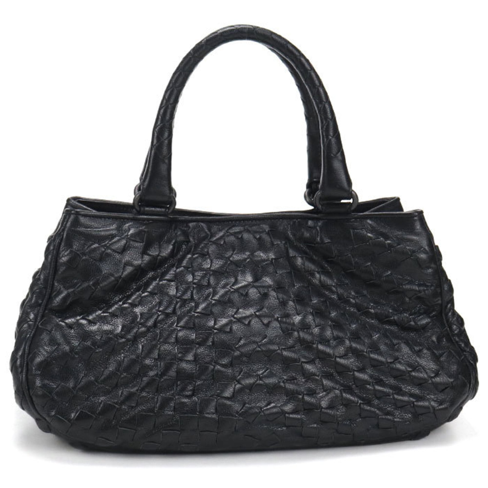 Bottega Veneta Black Leather Handbag (Pre-Owned)