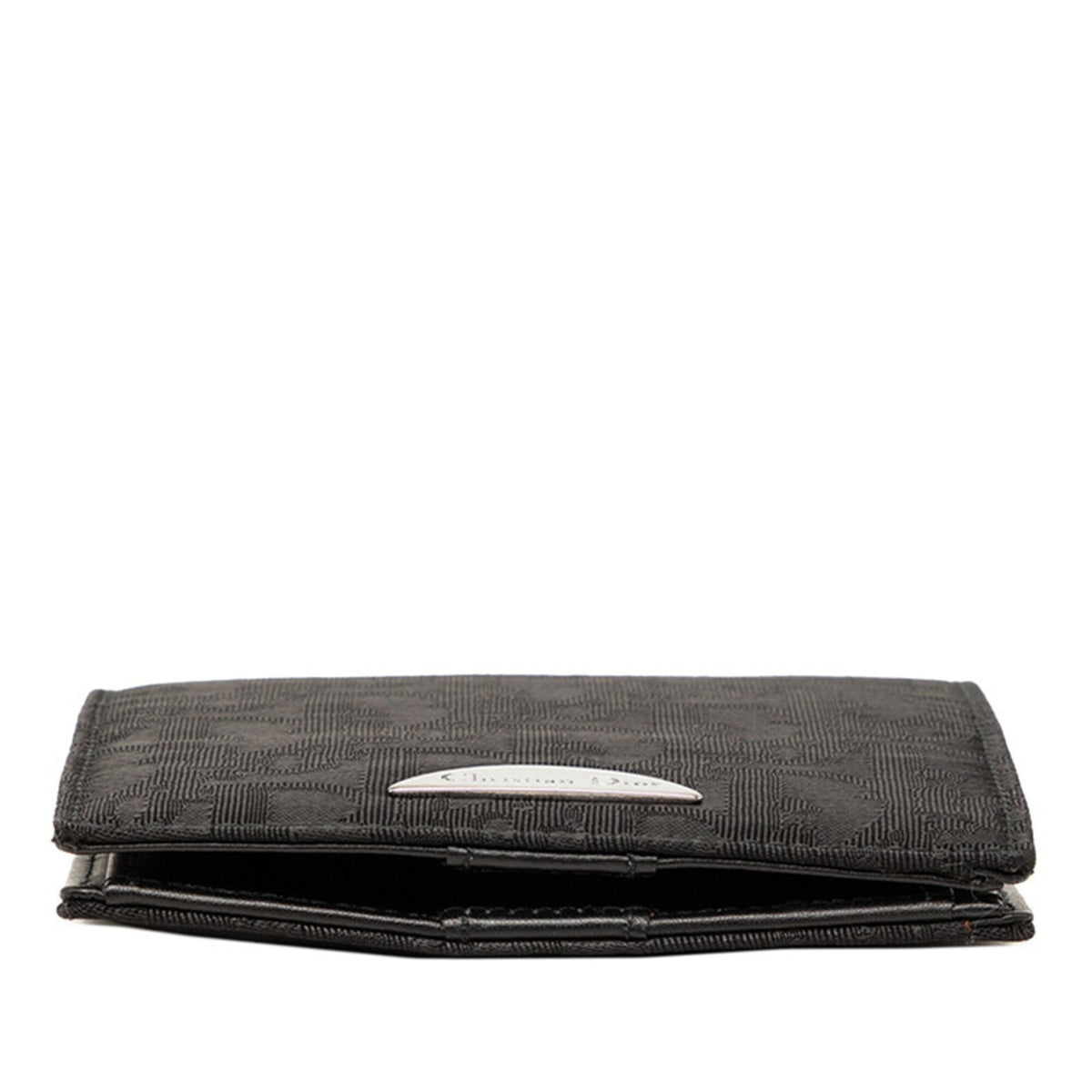 Christian Dior Black Jacquard Nylon Leather Wallet (Bi-Fold) (Pre-Owned)