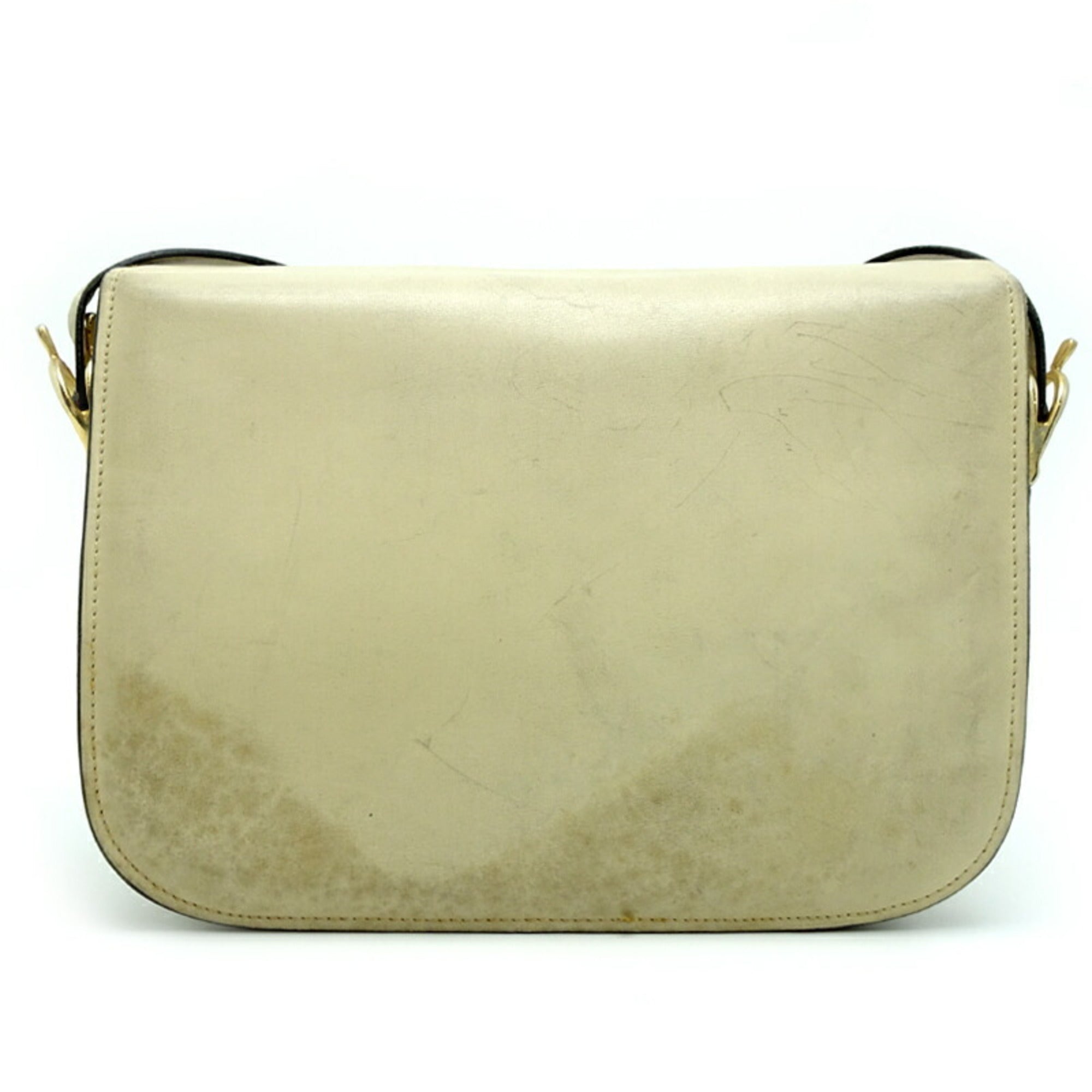 Celine Ivory Leather Shoulder Bag (Pre-Owned)