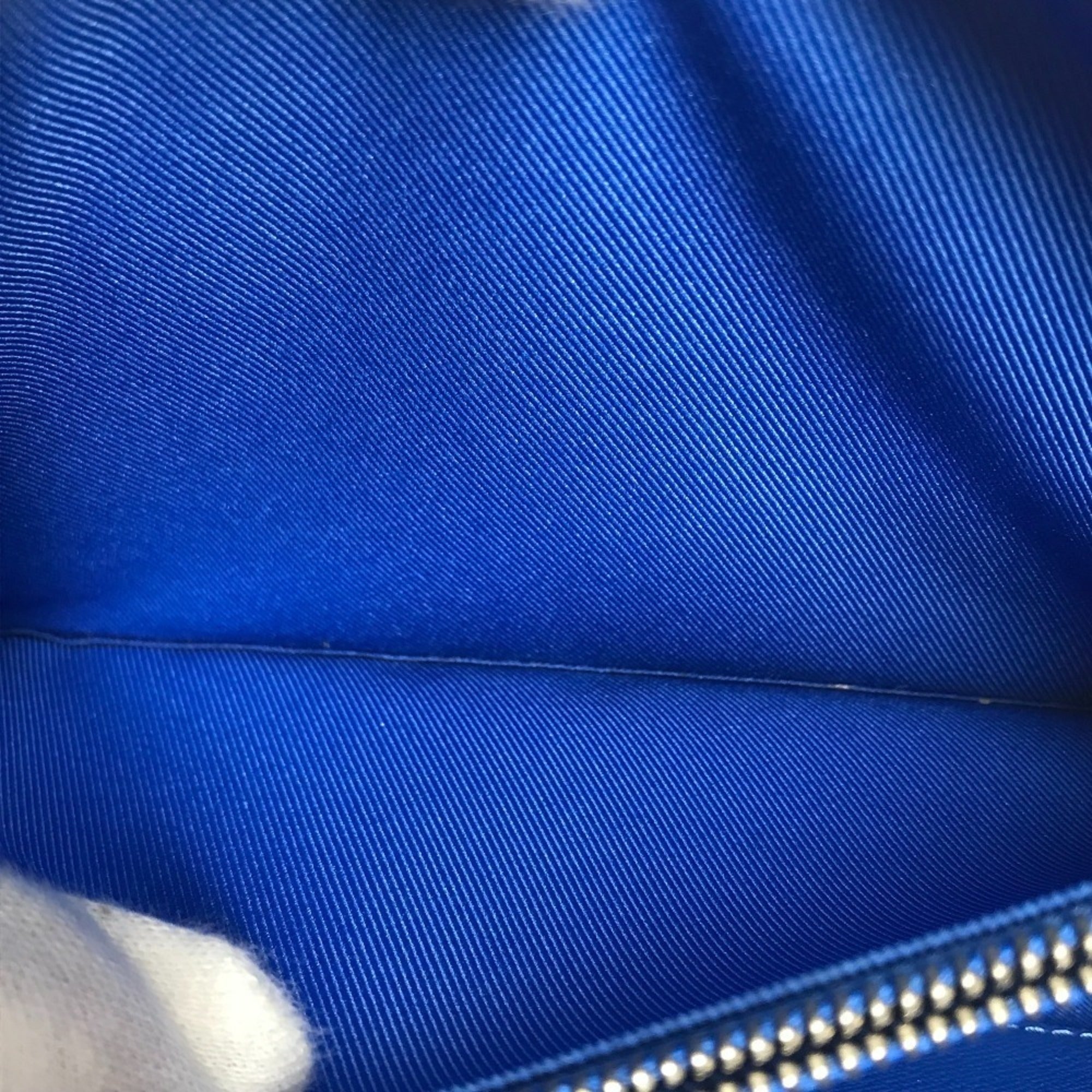 Louis Vuitton Blue White Leather Clutch Bag Pochette Shoulder Bag (Pre-Owned)