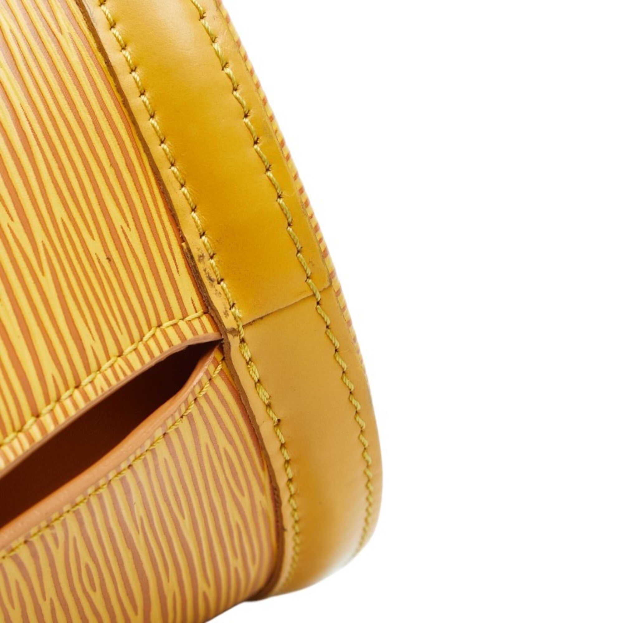 Louis Vuitton Yellow Leather Shoulder Bag Tote Bag (Pre-Owned)