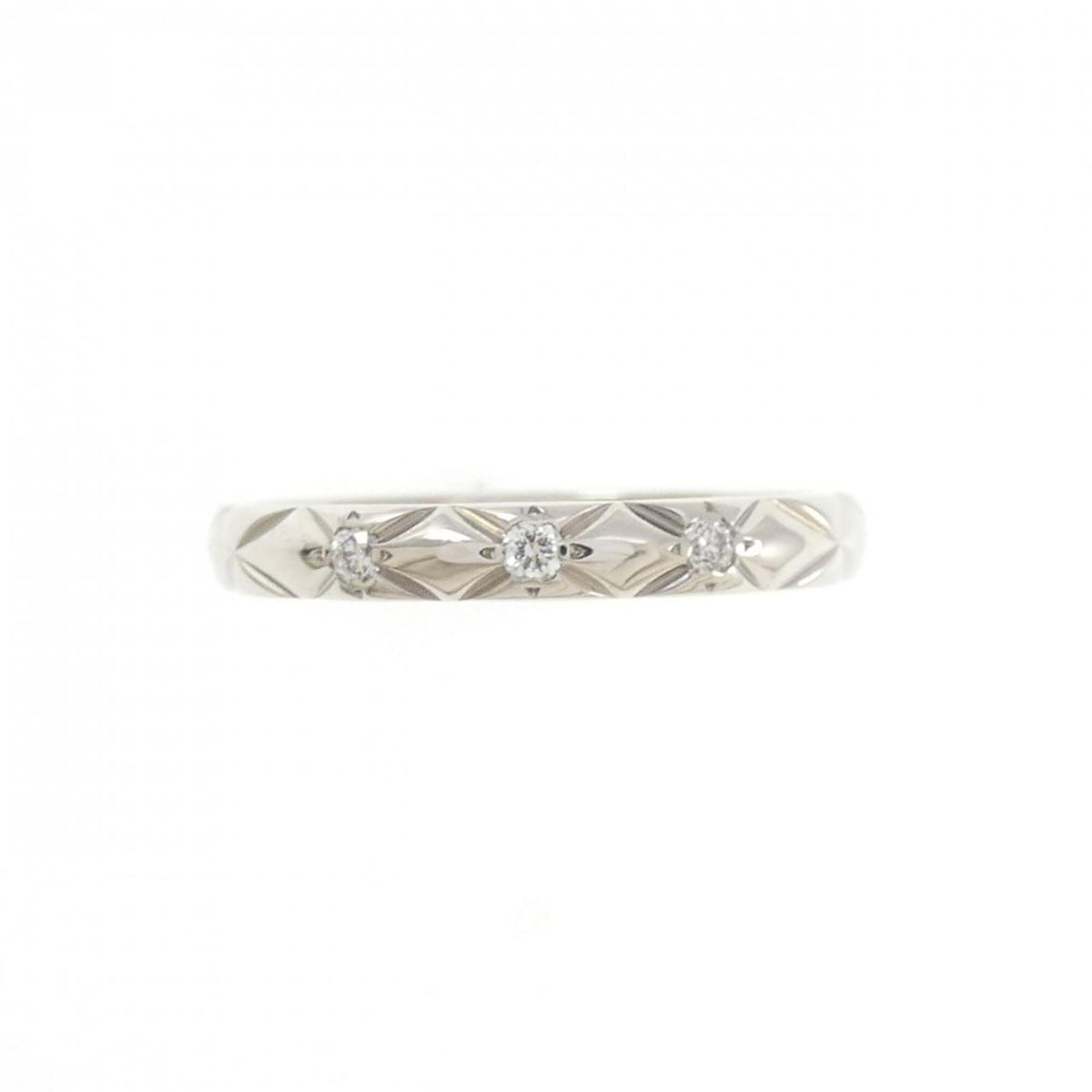 Chanel Platinum Platinum 950 Band Ring (Pre-Owned)