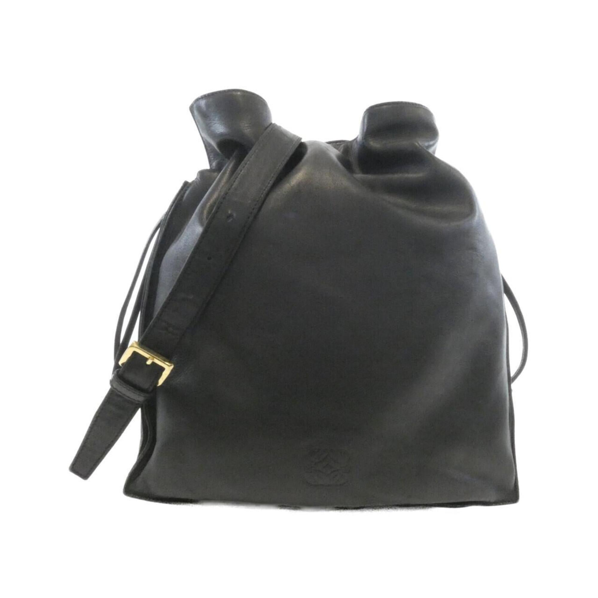 Loewe Black Leather Handbag (Pre-Owned)