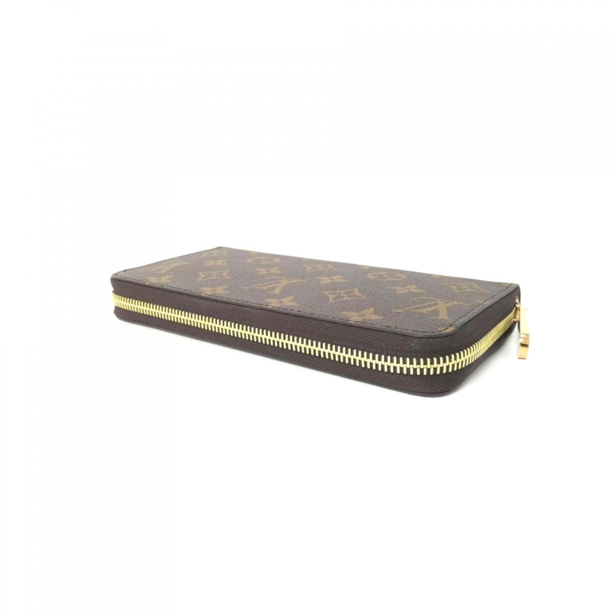 Louis Vuitton Marron Coated Canvas Long Wallet (Bi-Fold) (Pre-Owned)