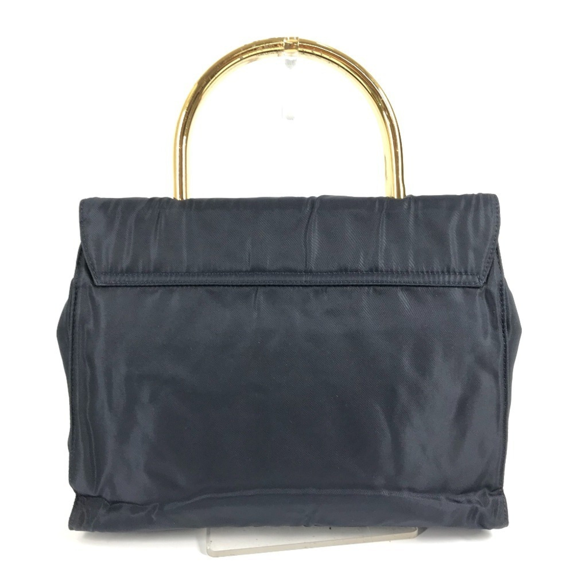 Prada Navy Nylon Handbag Tote Bag (Pre-Owned)