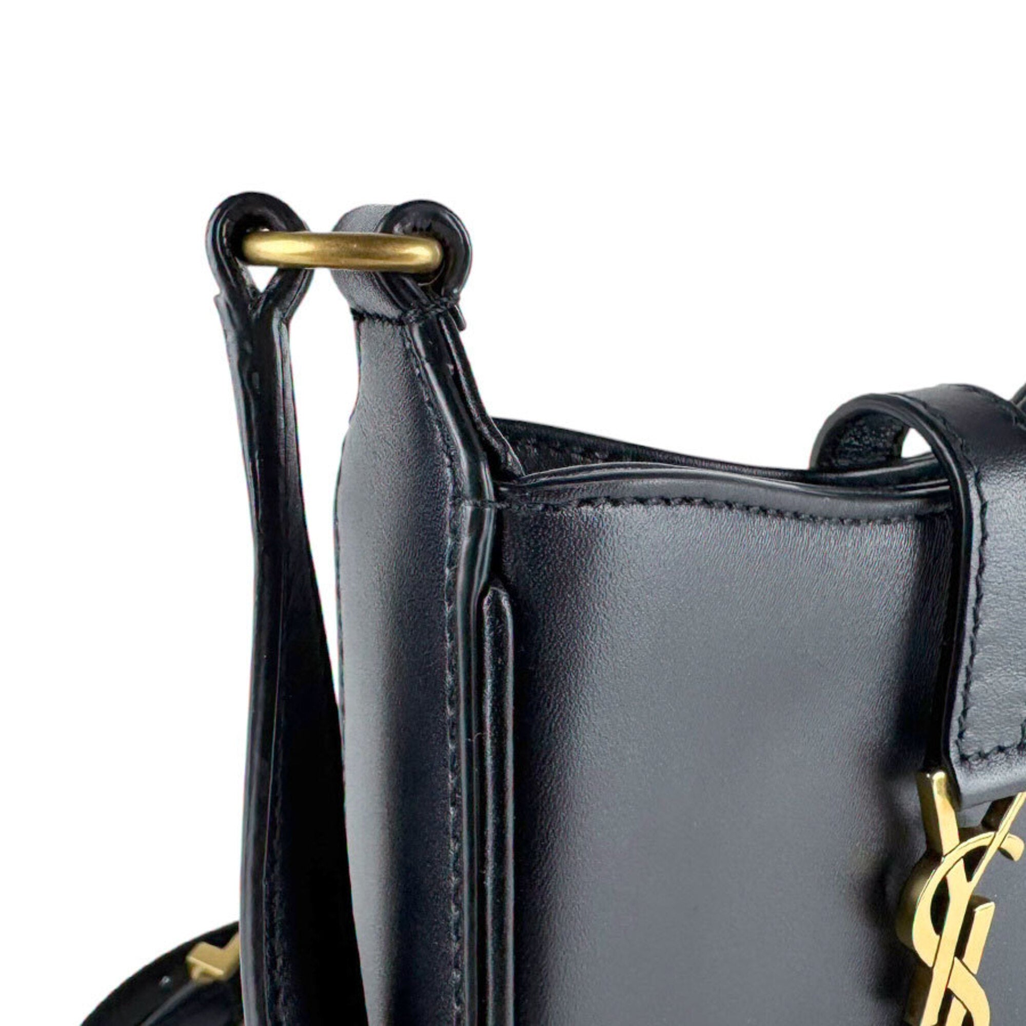 Saint Laurent Black Leather Shoulder Bag (Pre-Owned)
