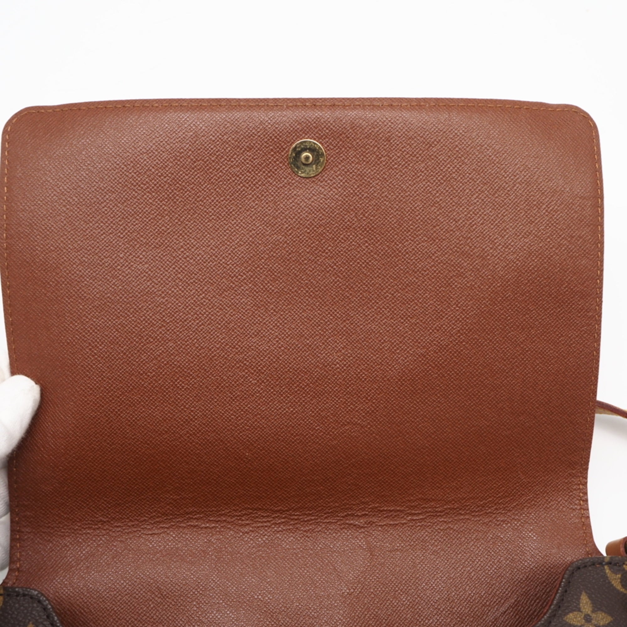Louis Vuitton Brown Coated Canvas Leather Shoulder Bag (Pre-Owned)