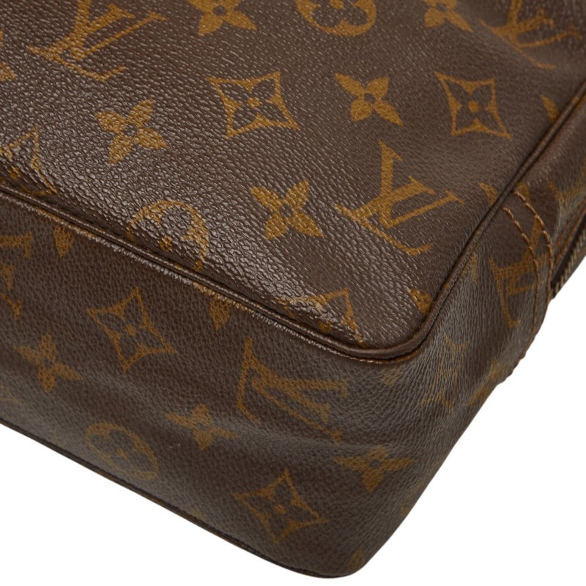 Louis Vuitton Brown Pvc Clutch Bag Handbag Pouch (Pre-Owned)