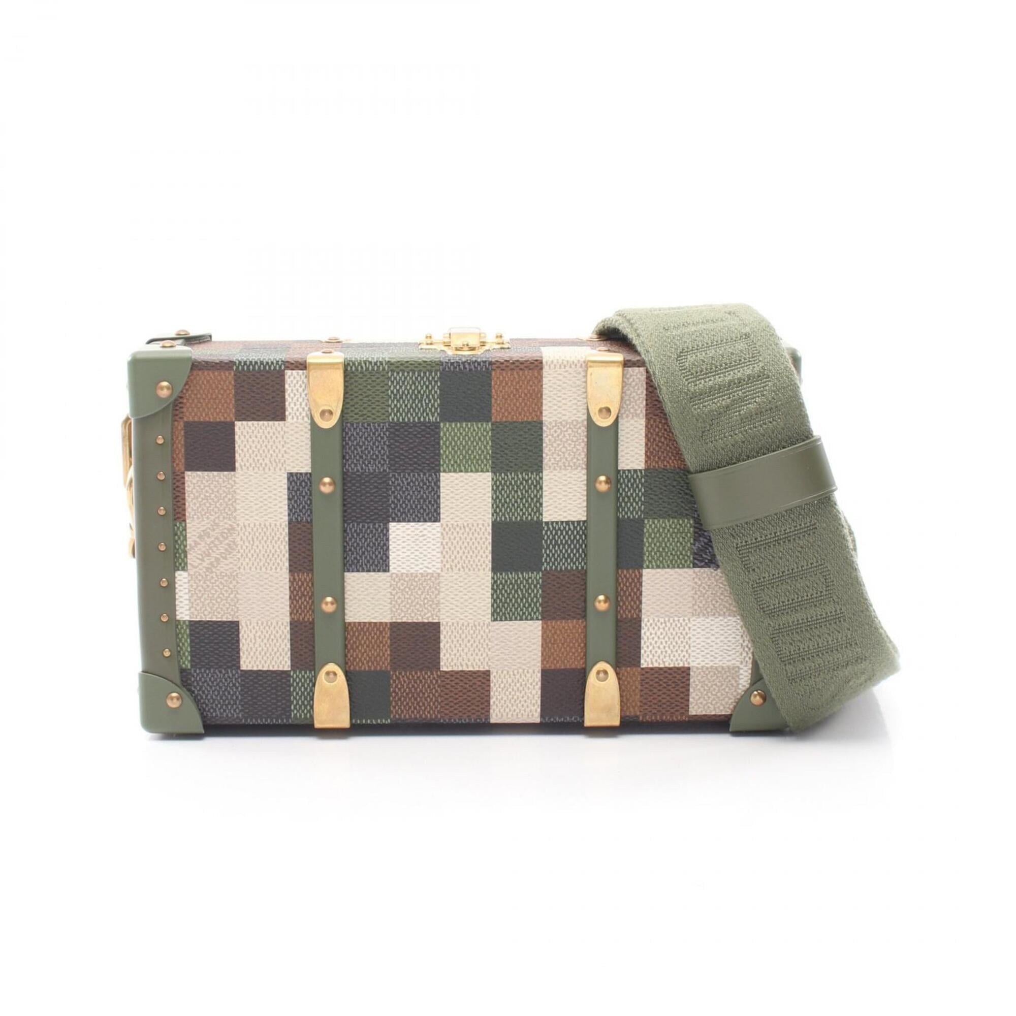 Louis Vuitton Khaki Multi-Color Coated Canvas Leather Handbag Shoulder Bag (Pre-Owned)