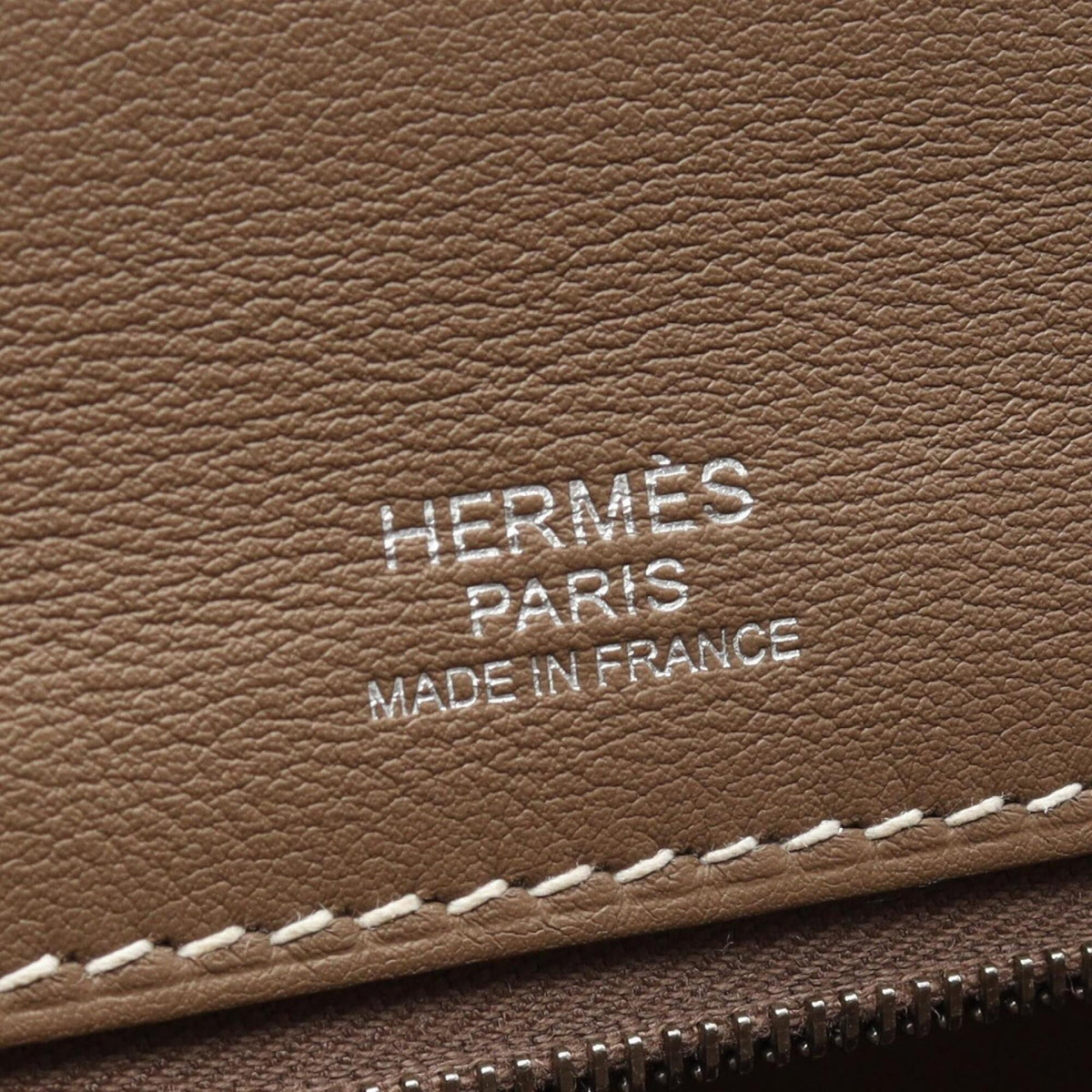 Hermes Etoupe Gray Gray Togo Leather Swift Leather Handbag (Pre-Owned)