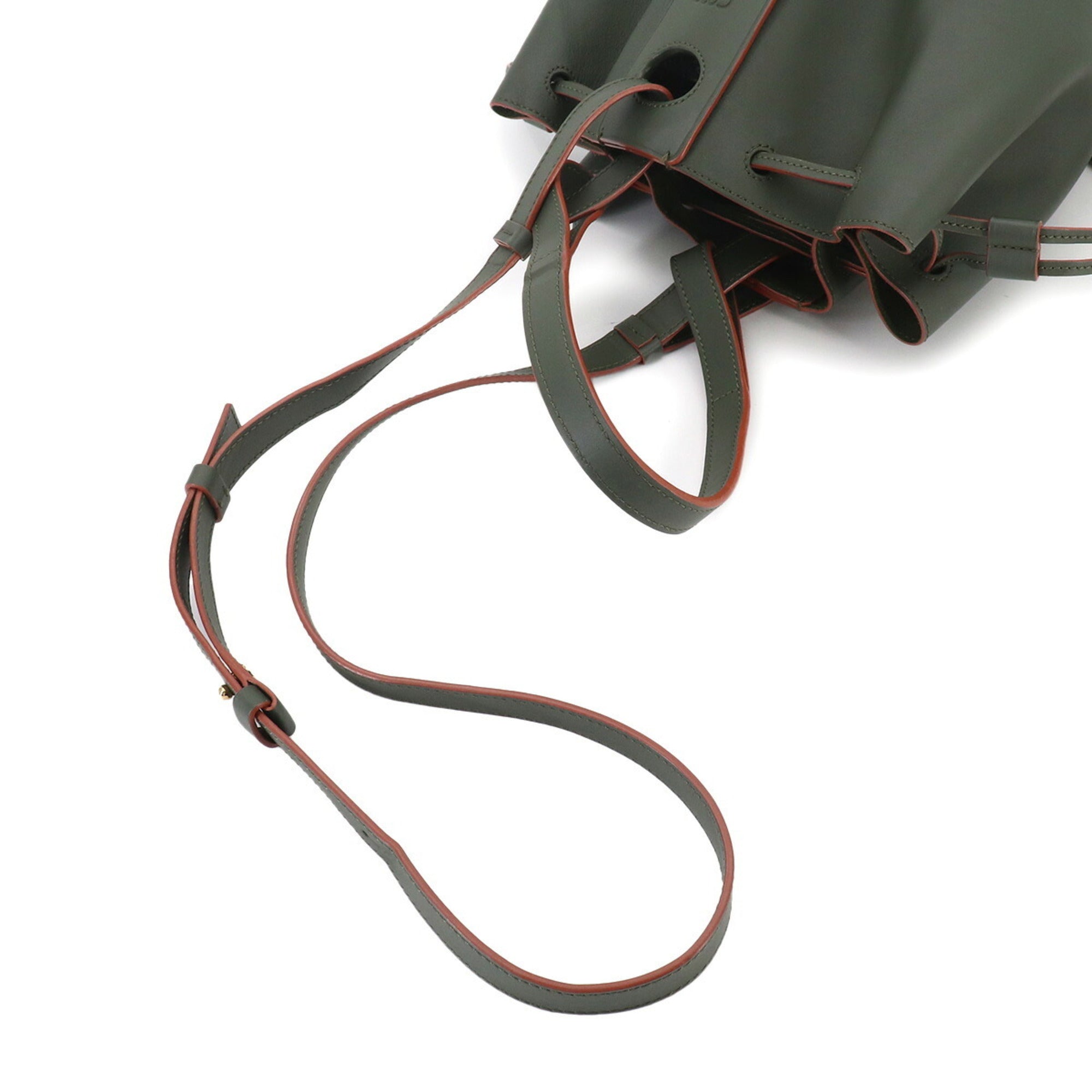 Loewe Green Leather Handbag Shoulder Bag (Pre-Owned)