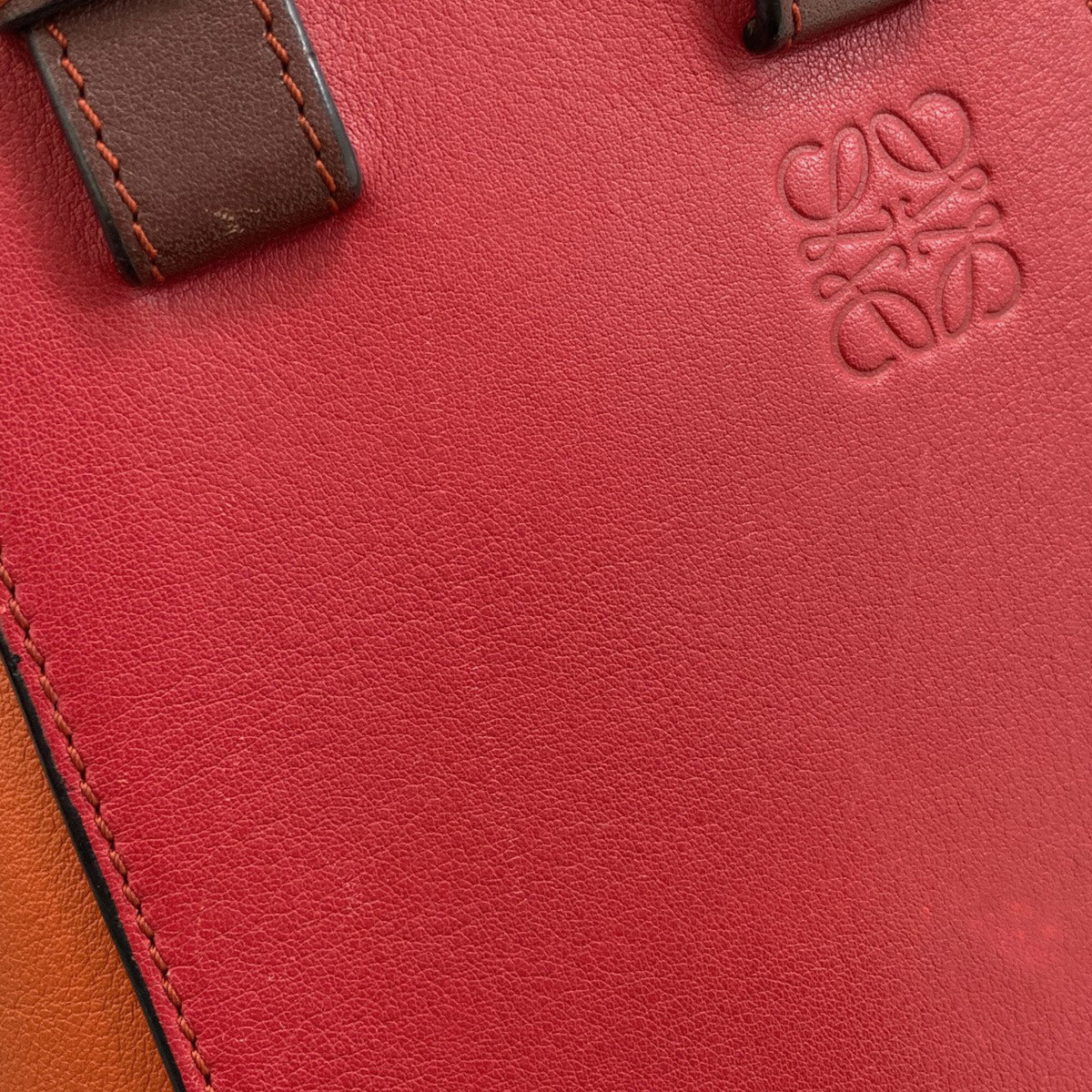 Loewe Brown Orange Leather Handbag (Pre-Owned)