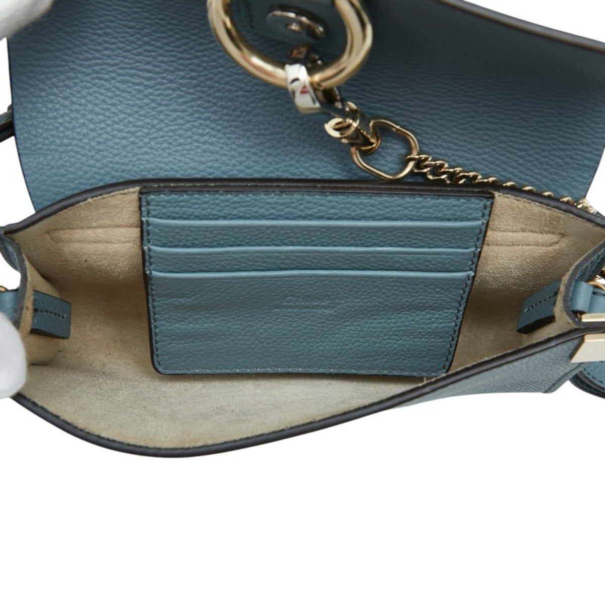 Chloé Blue Leather Shoulder Bag (Pre-Owned)
