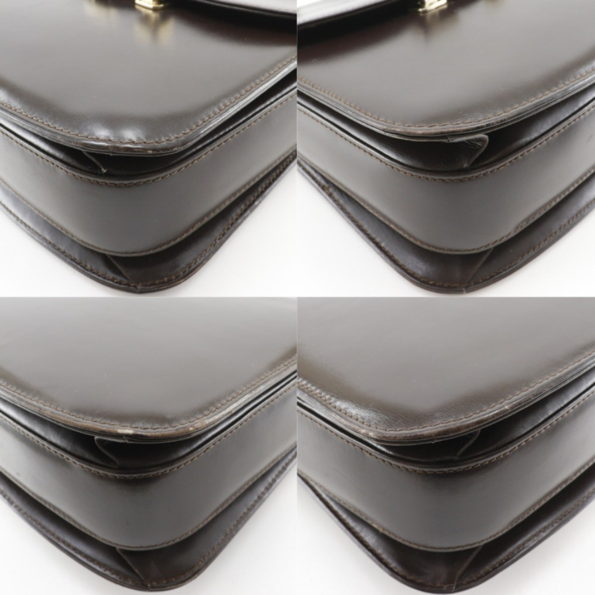 Gucci Brown Leather Shoulder Bag (Pre-Owned)