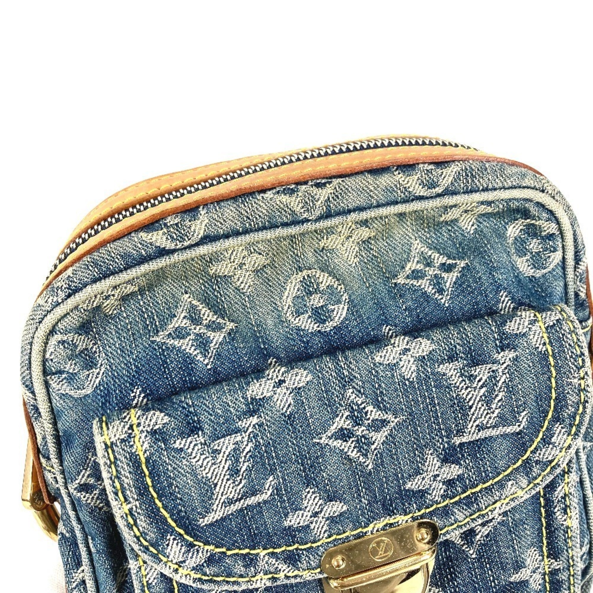 Louis Vuitton Blue Monogram Denim Canvas Pochette Shoulder Bag (Pre-Owned)