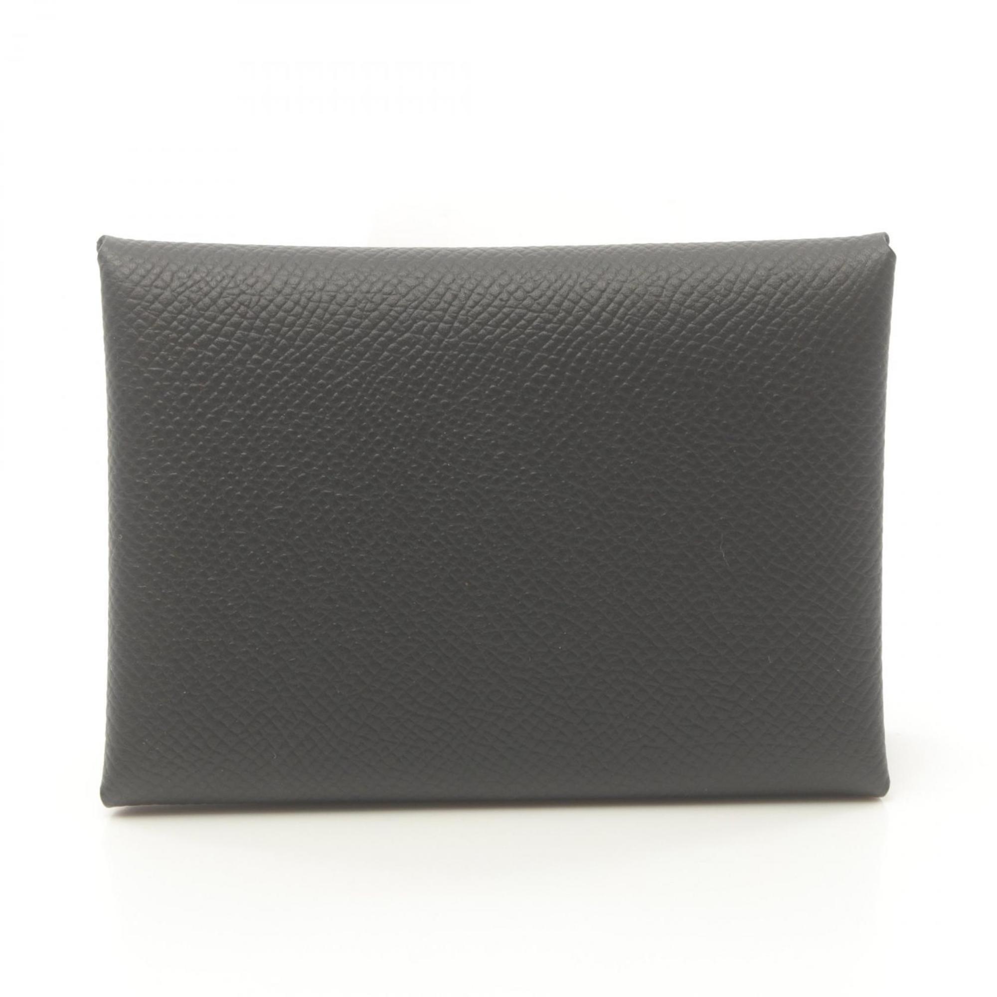 Hermes Black Epsom Leather Coin Purse/Coin Case (Pre-Owned)