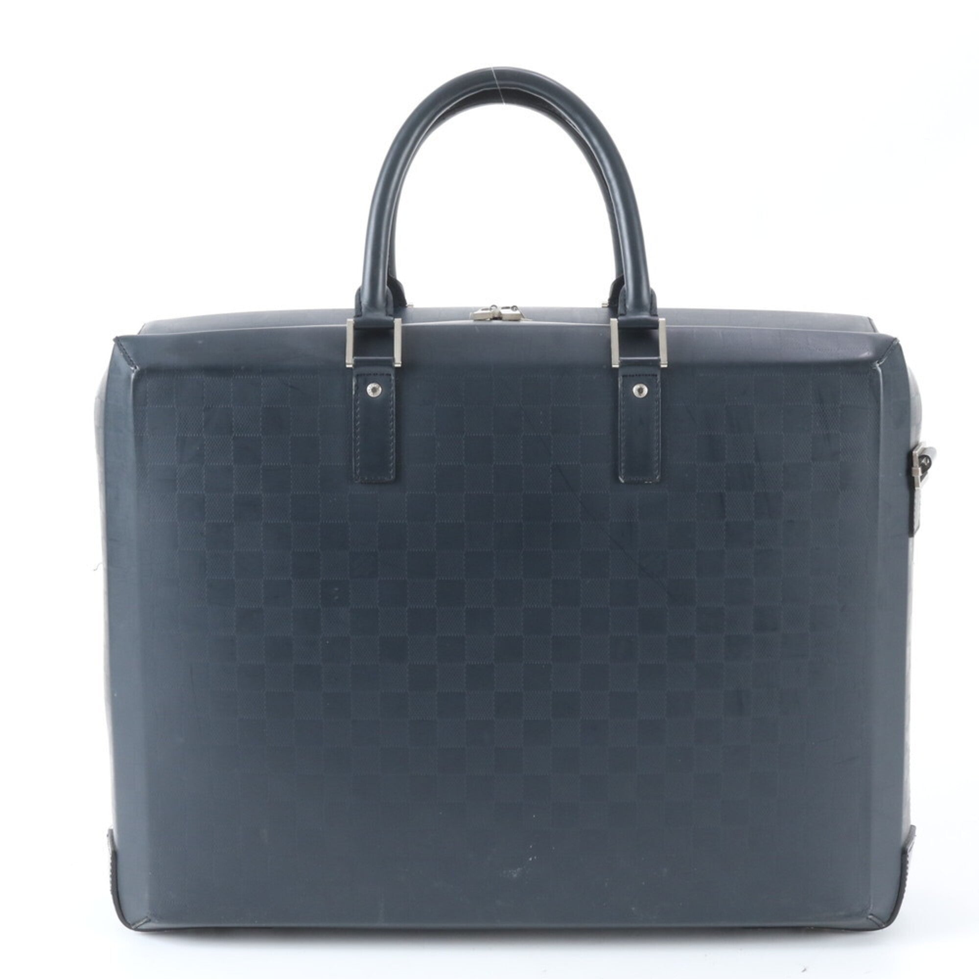 Louis Vuitton Damier Glace Marine Leather Handbag Tote Bag (Pre-Owned)