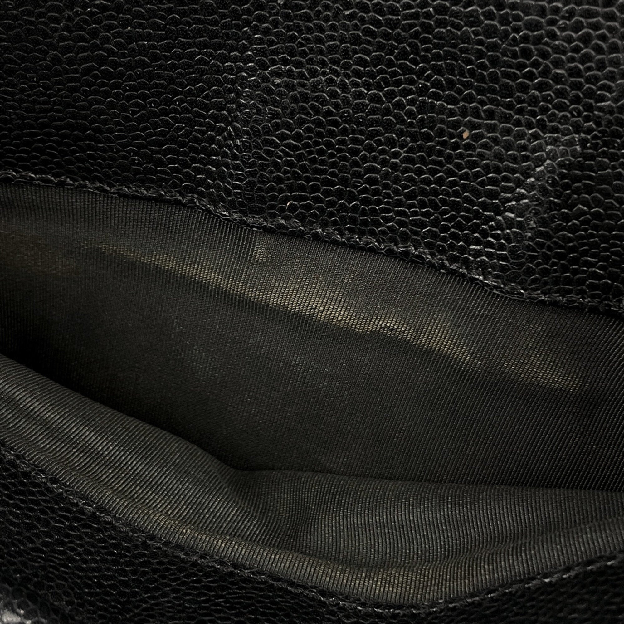Chanel Black Grained Calfskin Tote Bag (Pre-Owned)