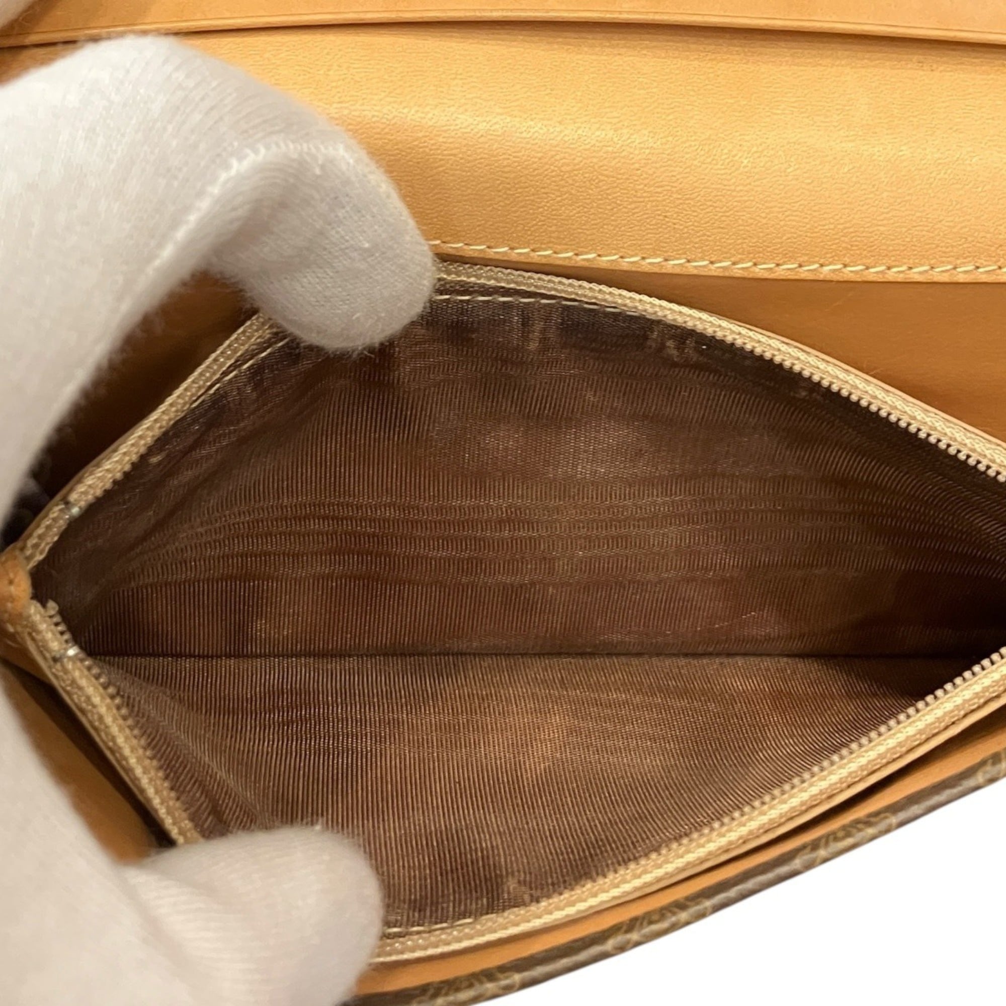 Celine Macadam Brown Pvc Leather Long Wallet (Bi-Fold) (Pre-Owned)