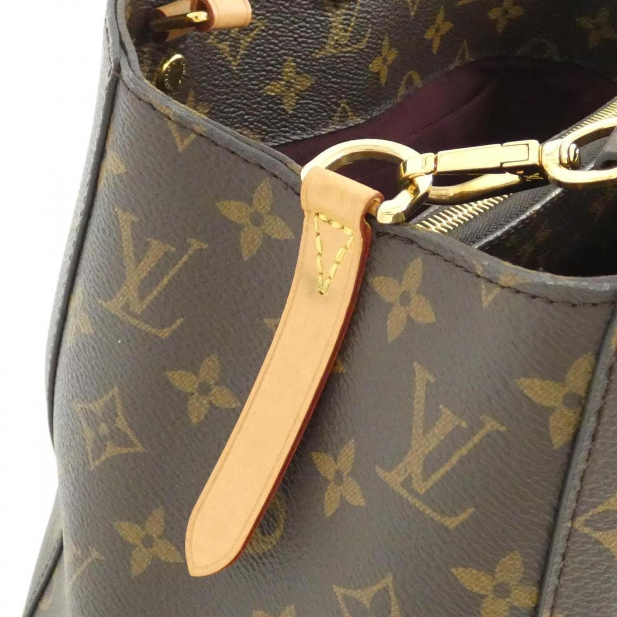 Louis Vuitton Monogram Marron Coated Canvas Handbag (Pre-Owned)