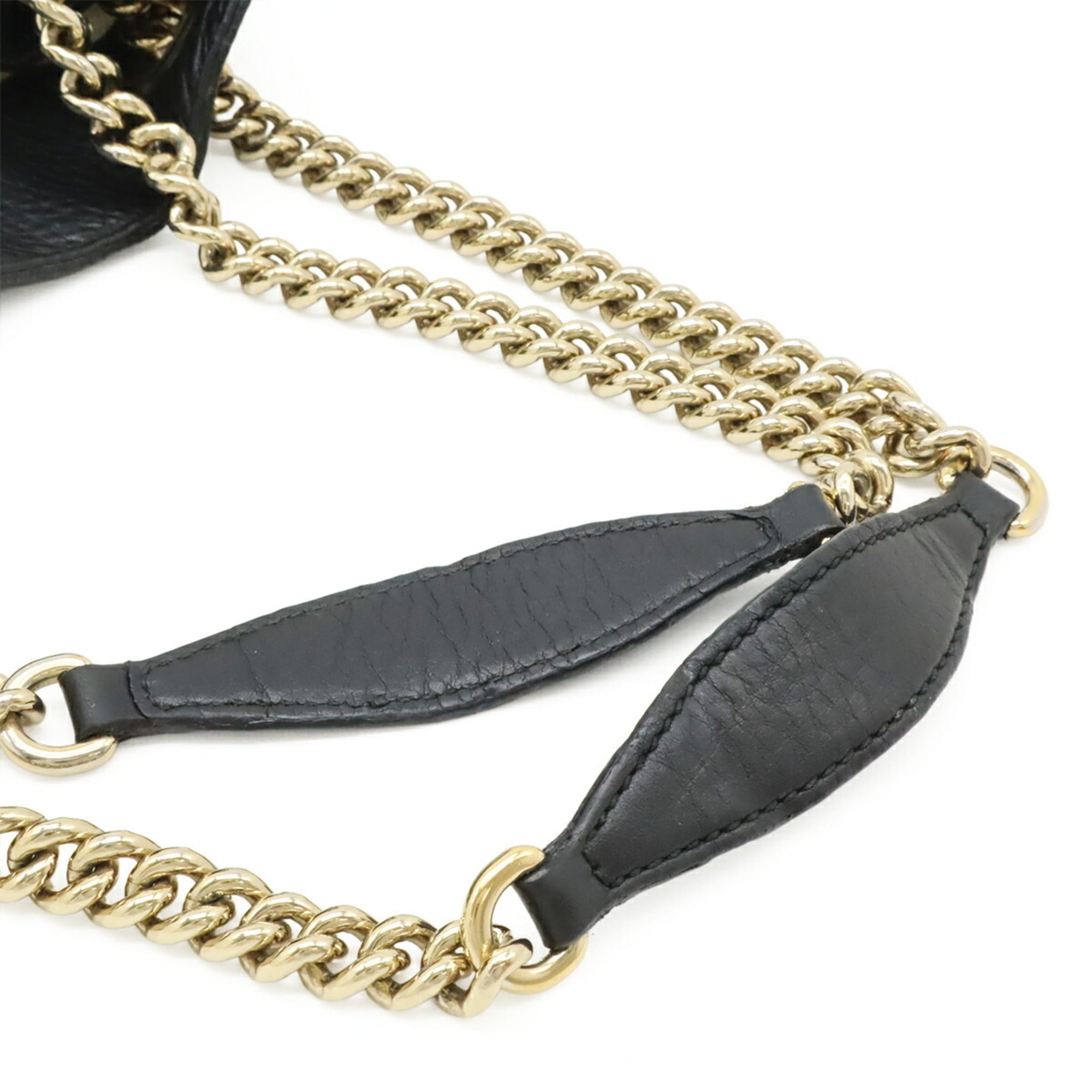 Gucci Soho Black Leather Shoulder Bag Tote Bag (Pre-Owned)
