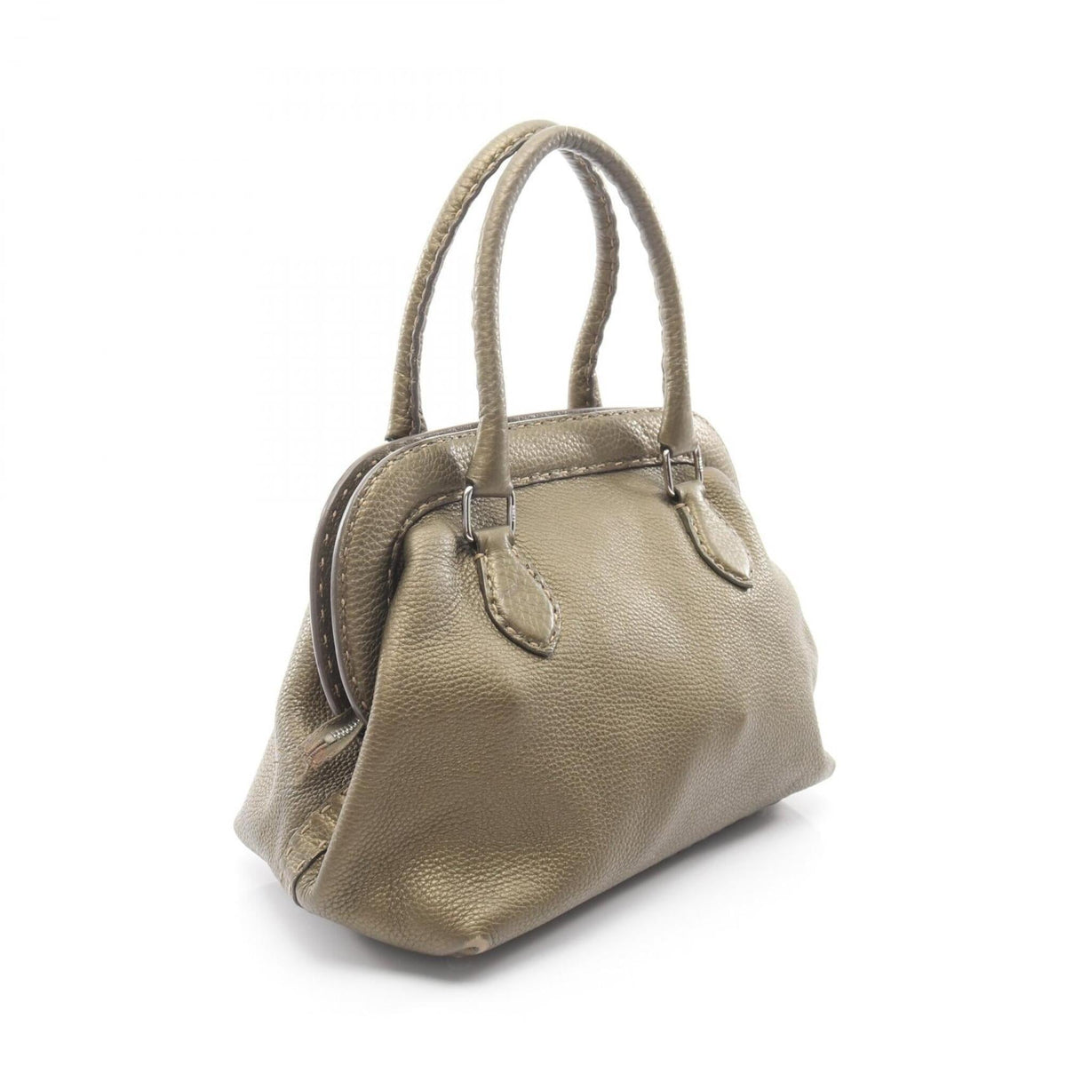 Fendi Khaki Leather Handbag (Pre-Owned)