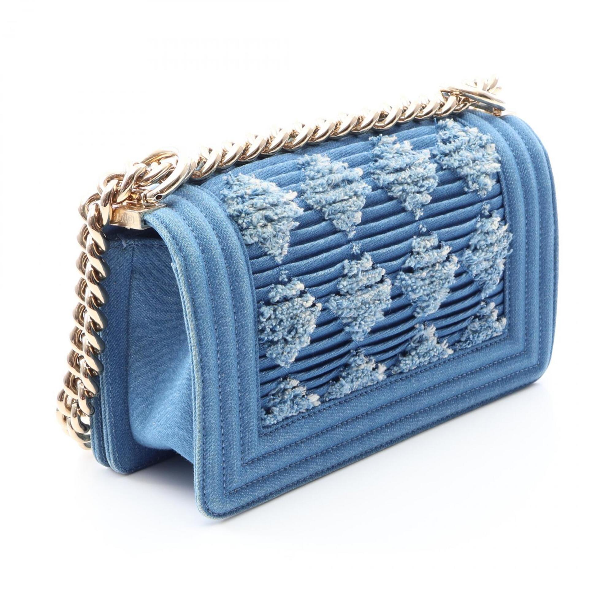 Chanel Blue Denim Handbag Shoulder Bag (Pre-Owned)