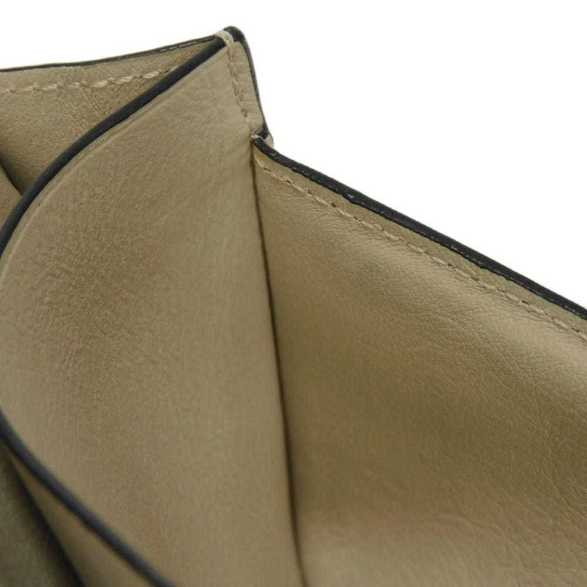 Loewe Green Leather Long Wallet (Bi-Fold) (Pre-Owned)