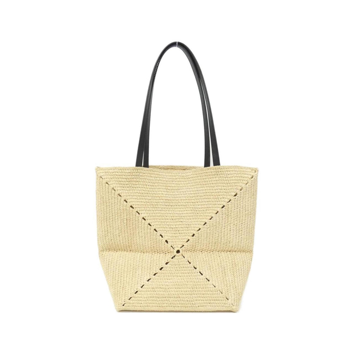 Loewe Beige Raffia Leather Handbag (Pre-Owned)
