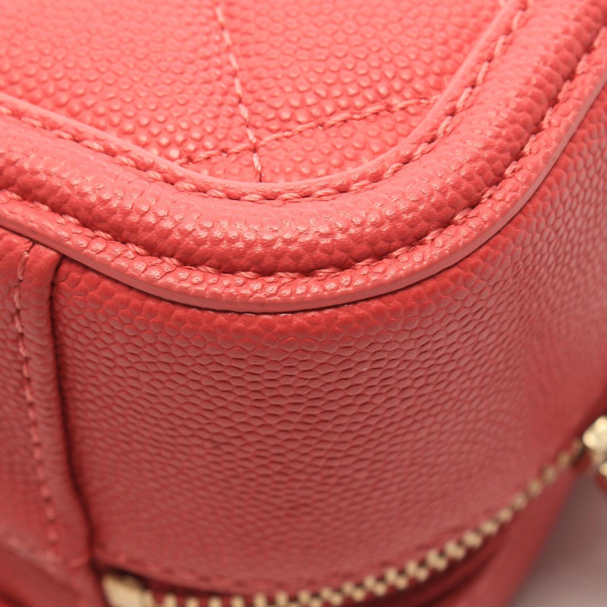 Chanel Pink Grained Calfskin Handbag Shoulder Bag (Pre-Owned)