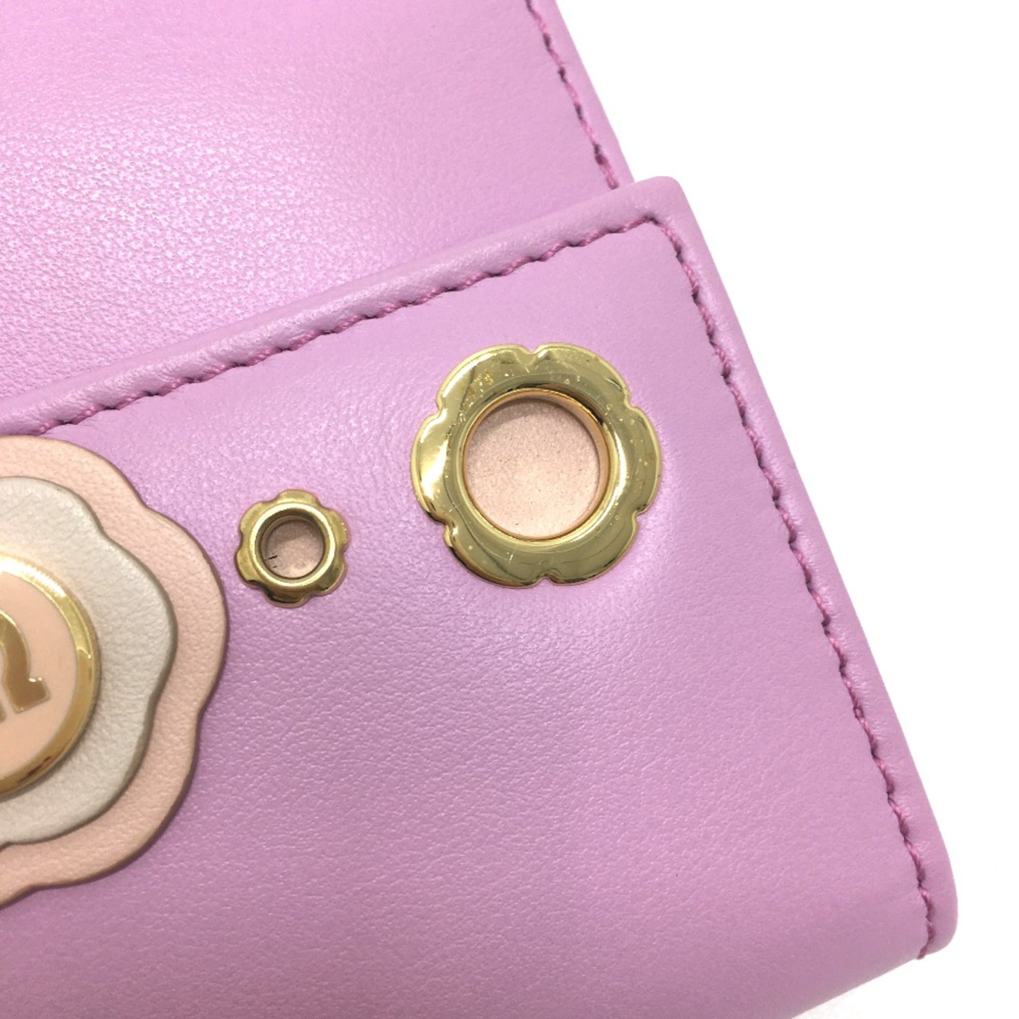 Salvatore Ferragamo Purple Leather Wallet (Bi-Fold) (Pre-Owned)