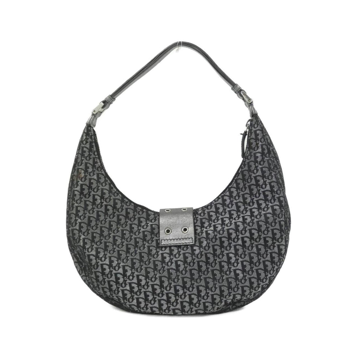 Christian Dior Black Canvas Leather Shoulder Bag (Pre-Owned)