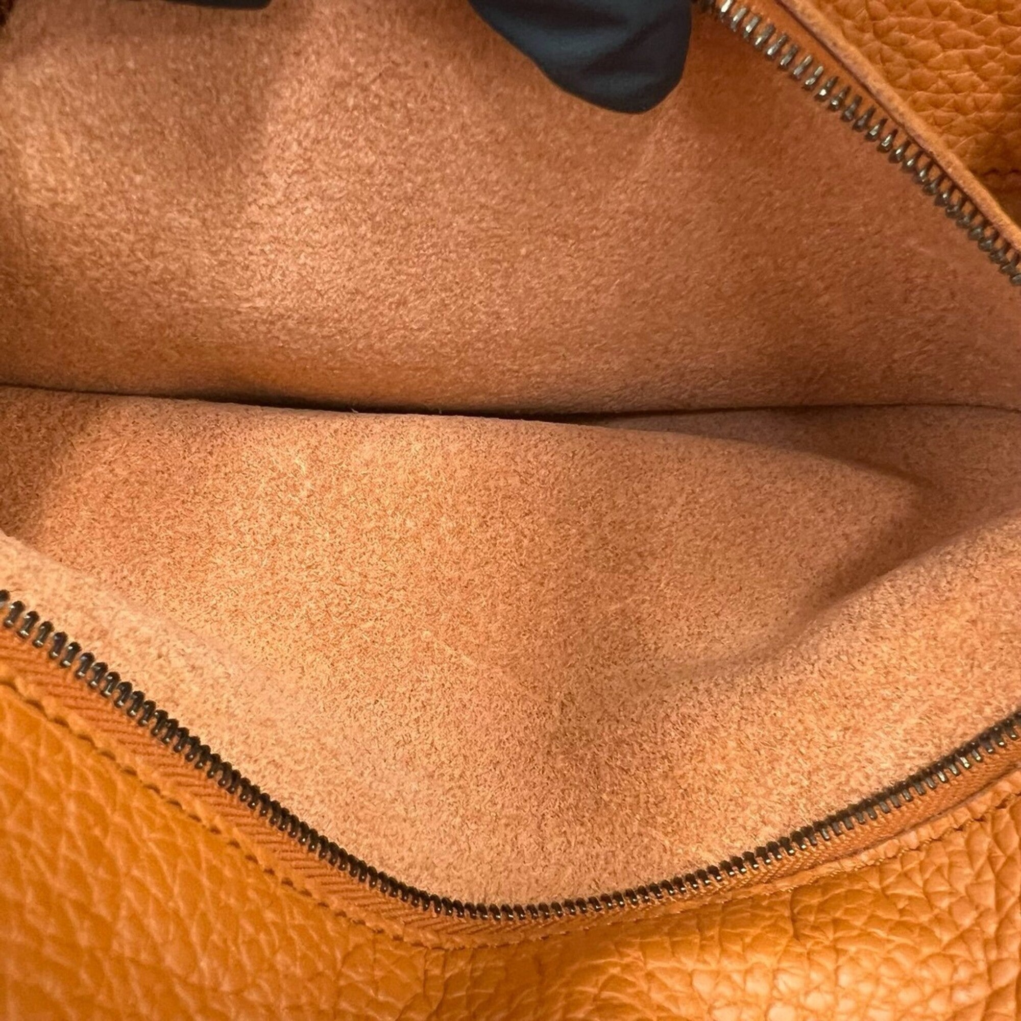 Bottega Veneta Orange Leather Handbag Shoulder Bag Tote Bag (Pre-Owned)
