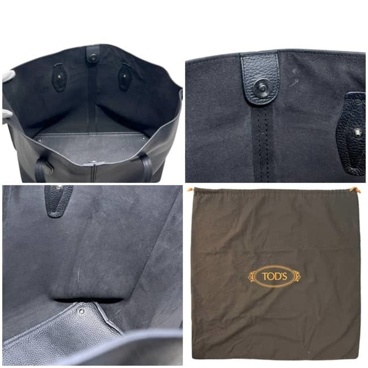 Tod's Black Leather Tote Bag (Pre-Owned)