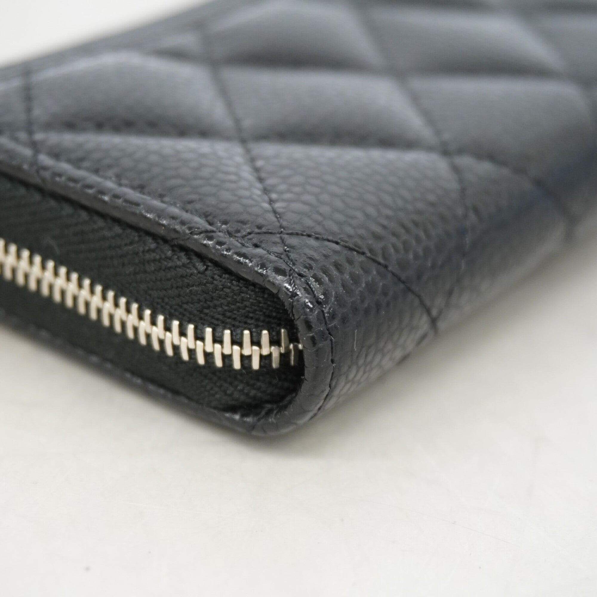 Chanel Black Grained Calfskin Coin Purse/Coin Case (Pre-Owned)