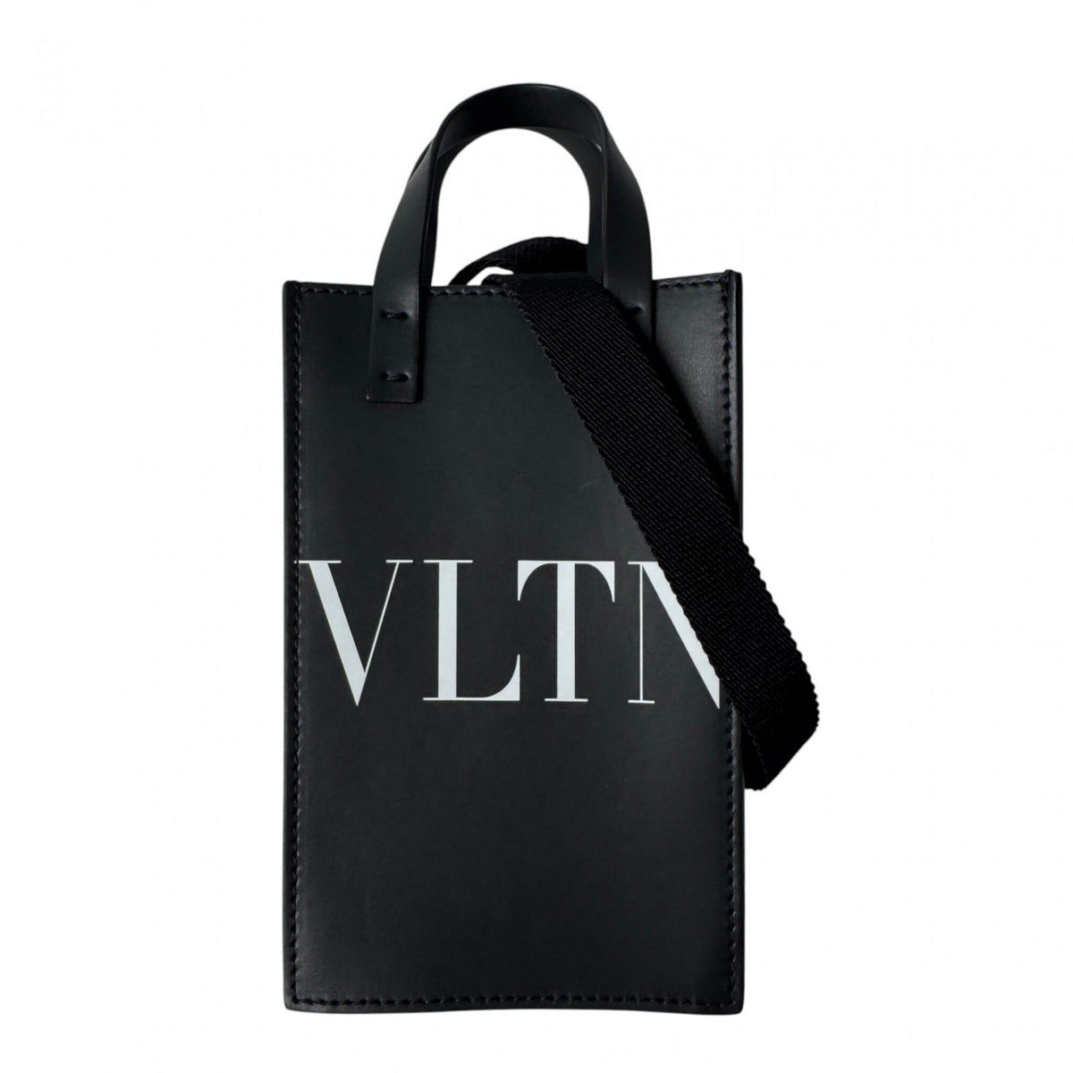 Valentino Black Leather Handbag Shoulder Bag (Pre-Owned)