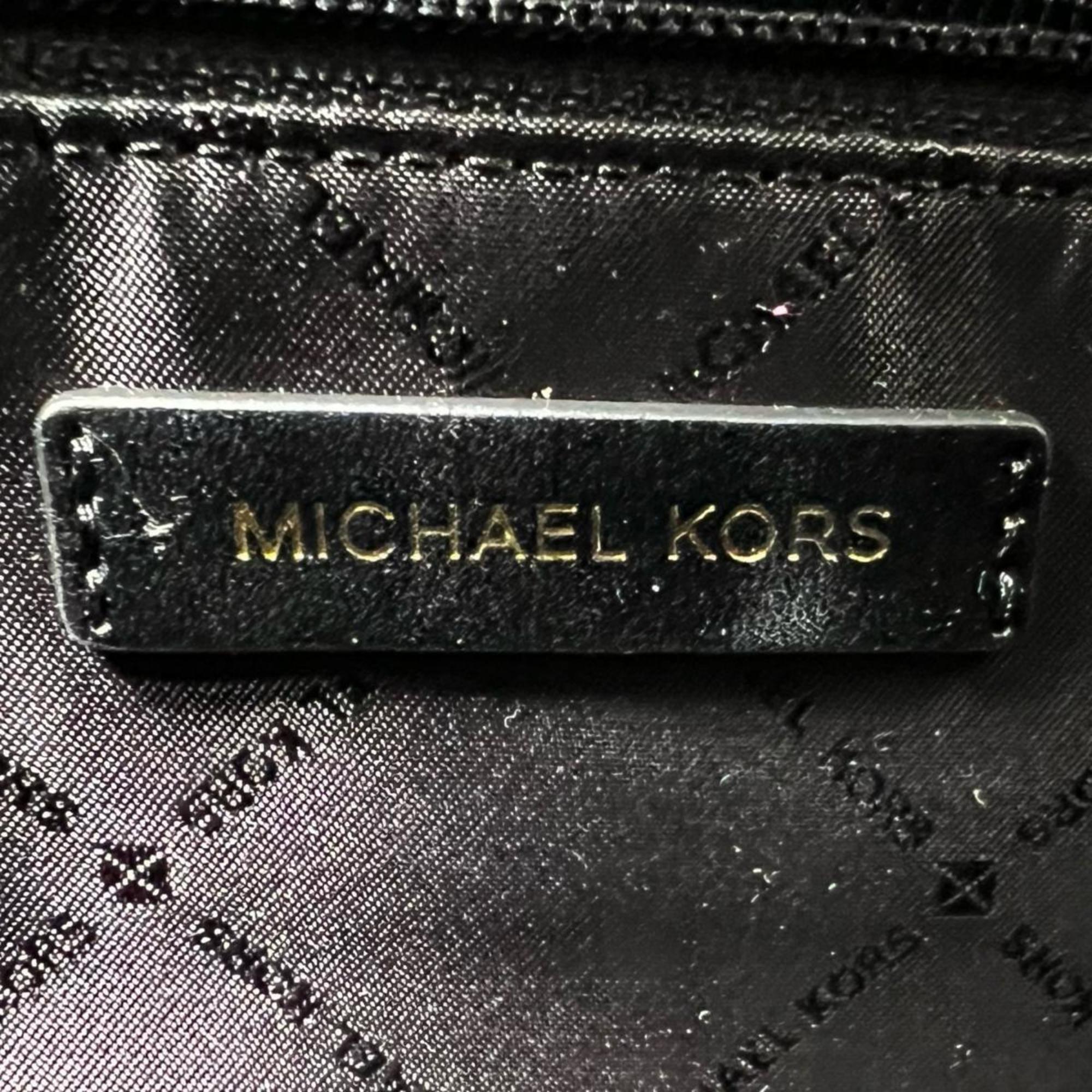 Michael Kors Black Leather Handbag Shoulder Bag (Pre-Owned)