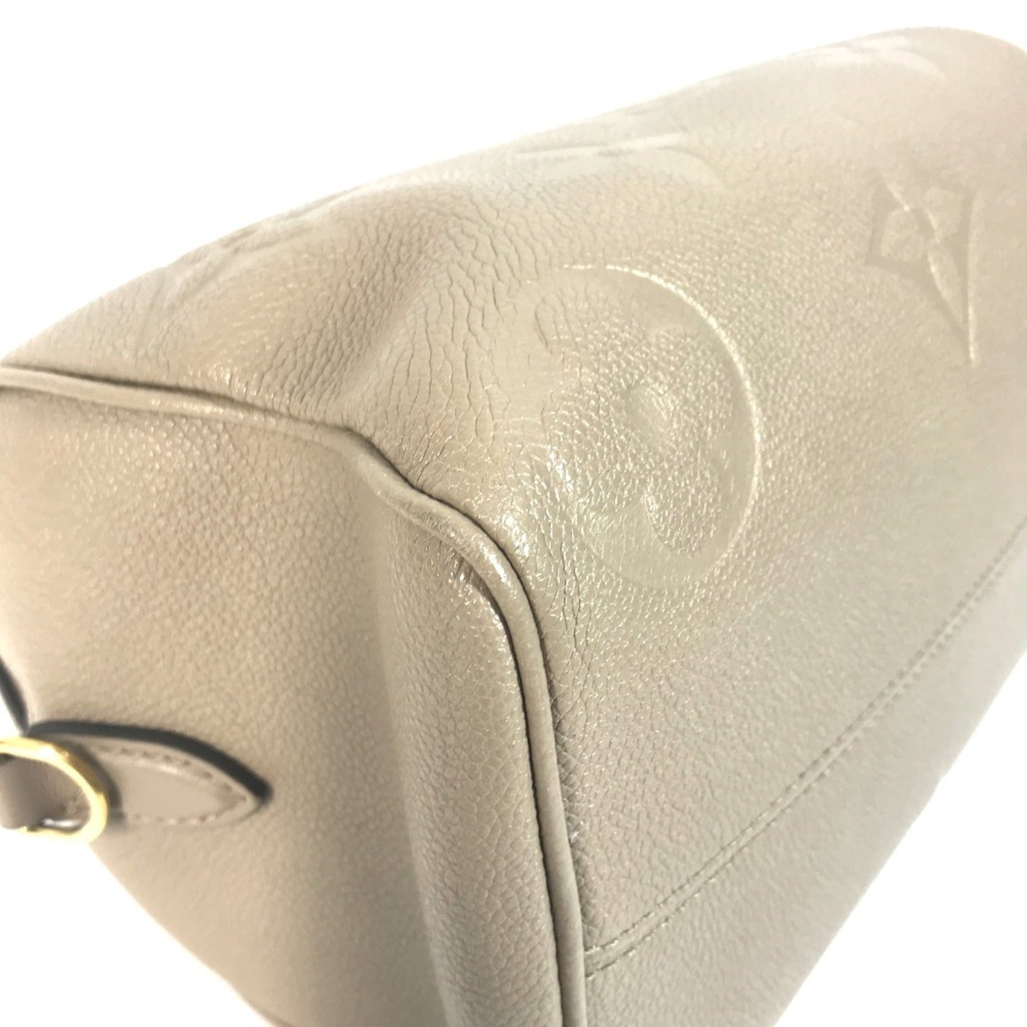 Louis Vuitton Beige Tourterelle Monogram Empreinte Boston Bag Handbag Shoulder Bag (Pre-Owned)