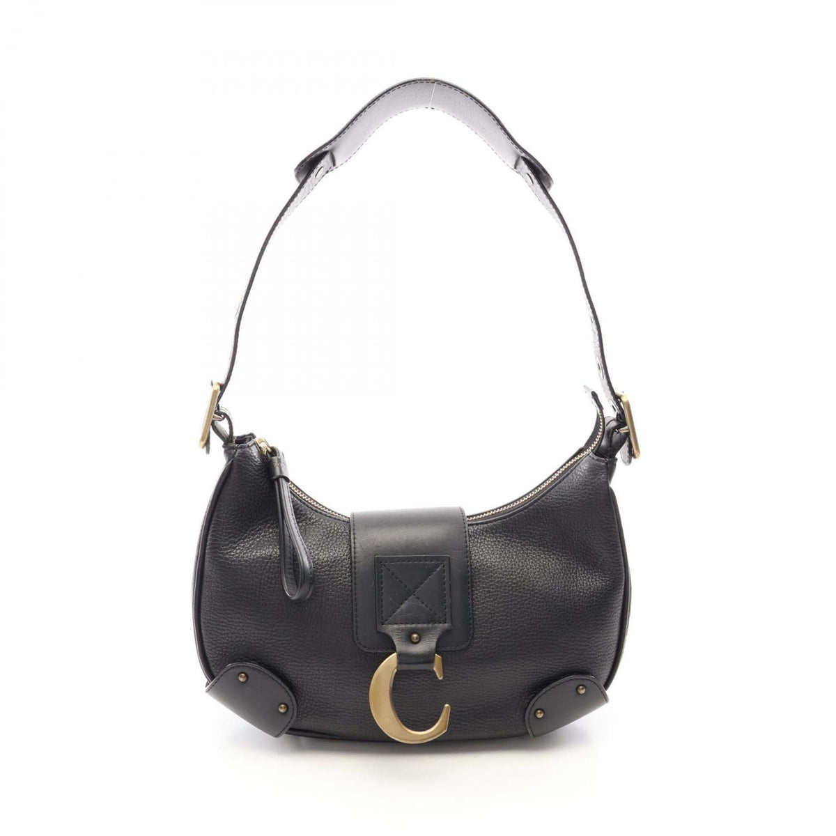 Chloé Black Leather Handbag Shoulder Bag (Pre-Owned)