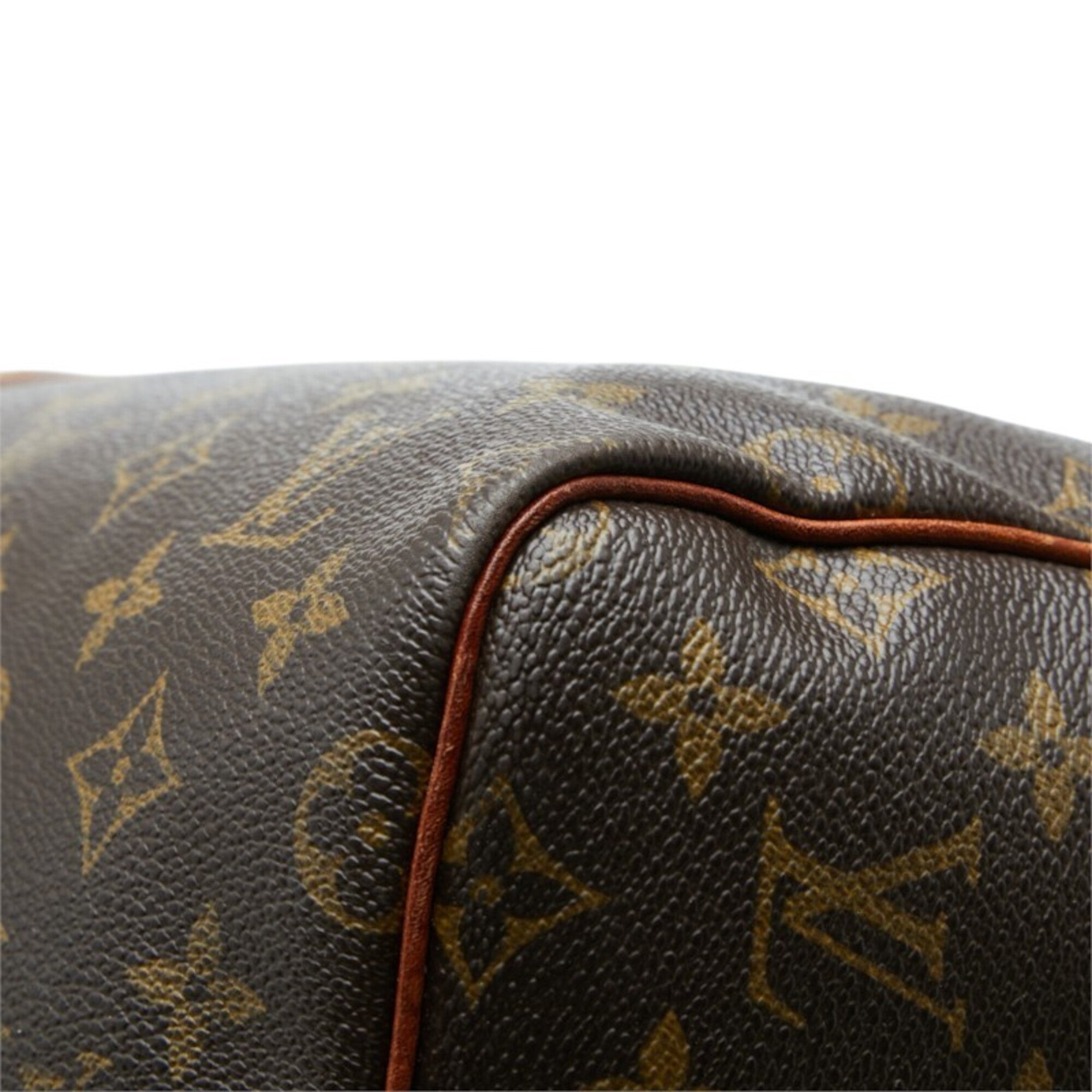 Louis Vuitton Brown Pvc Leather Boston Bag (Pre-Owned)