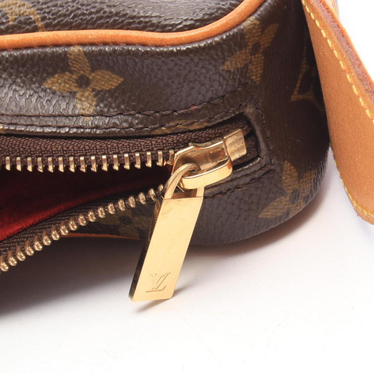 Louis Vuitton Brown Pvc Coated Canvas Leather Handbag Pochette Shoulder Bag (Pre-Owned)